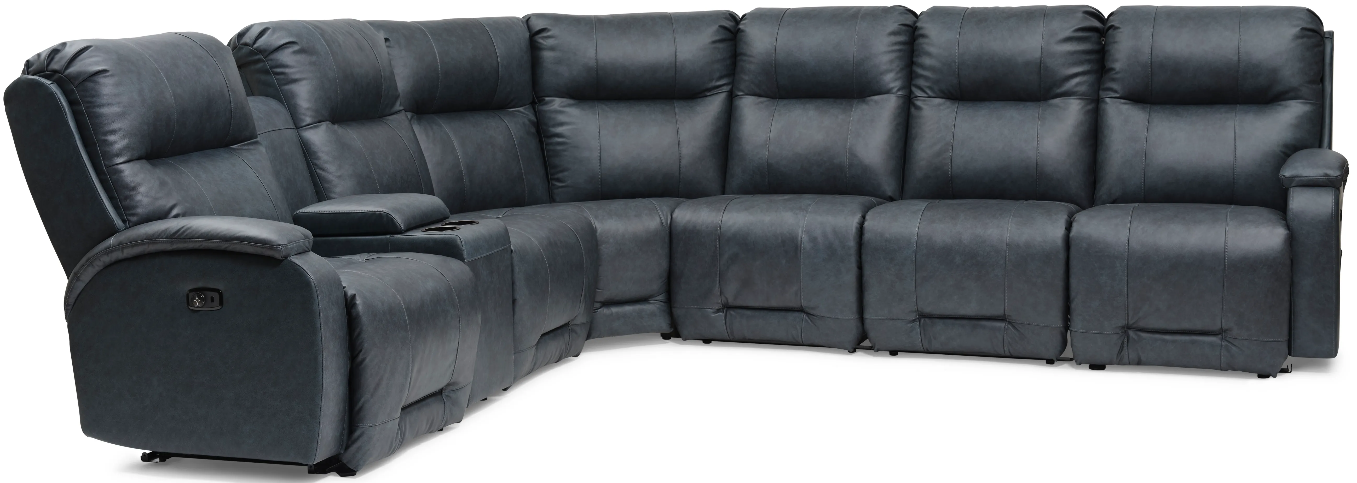 Maverly Leather Reclining Sectional (+46 leathers) 5 Maverly Leather Reclining Sectional (+46 leathers)