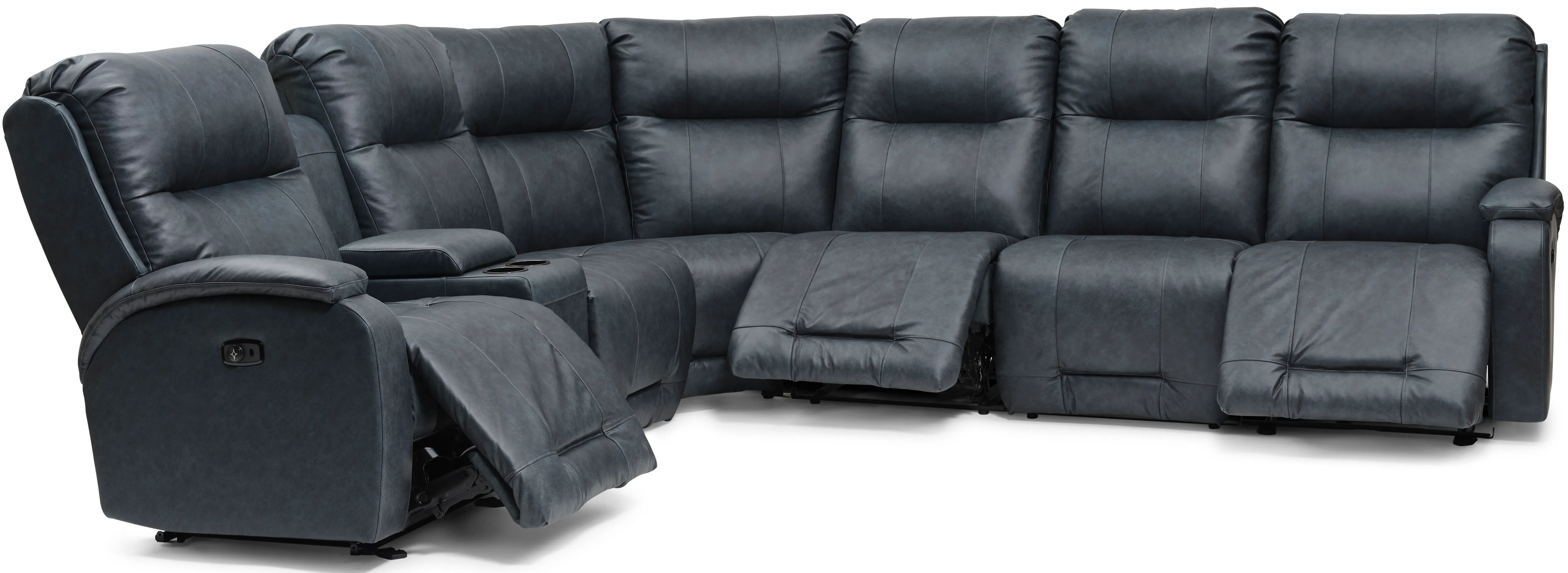 Maverly Leather Reclining Sectional (+46 leathers) 6 Maverly Leather Reclining Sectional (+46 leathers)