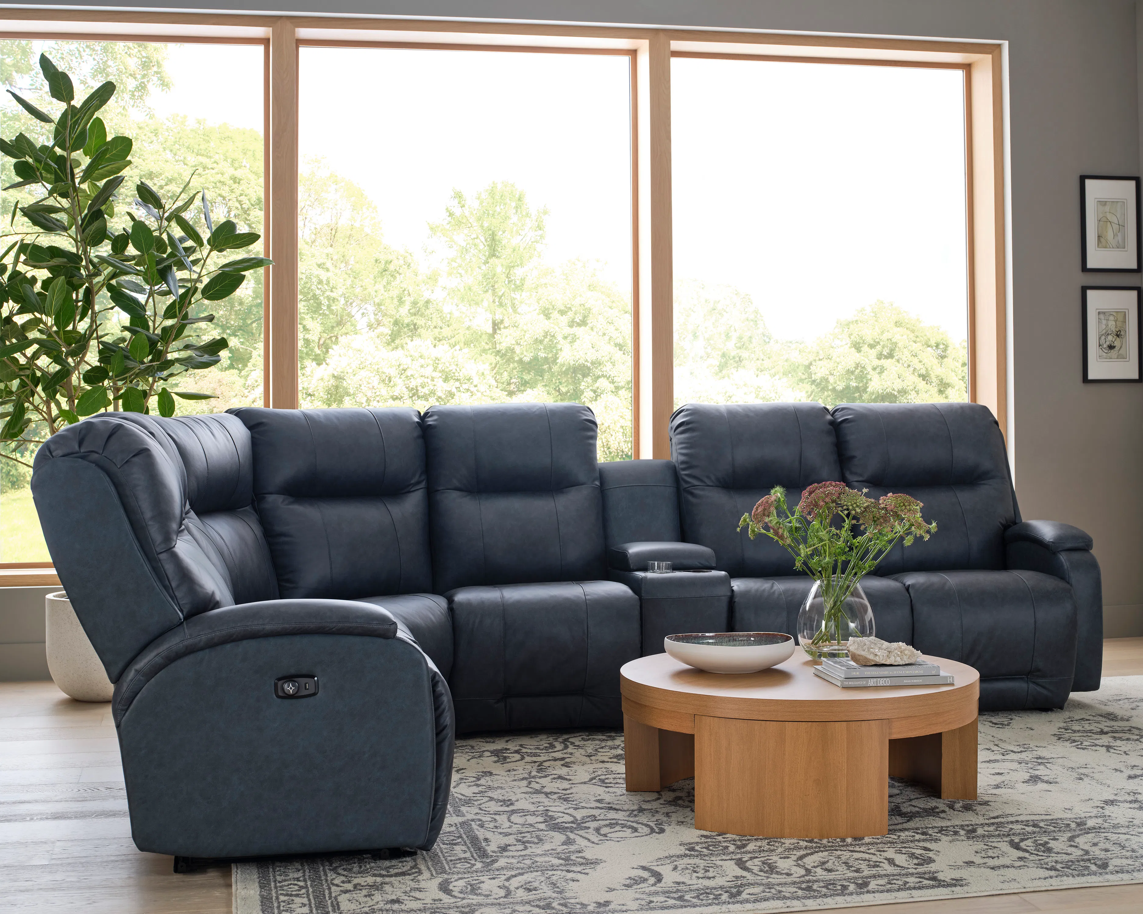 Maverly Leather Reclining Sectional (+46 leathers) 7 Maverly Leather Reclining Sectional (+46 leathers)