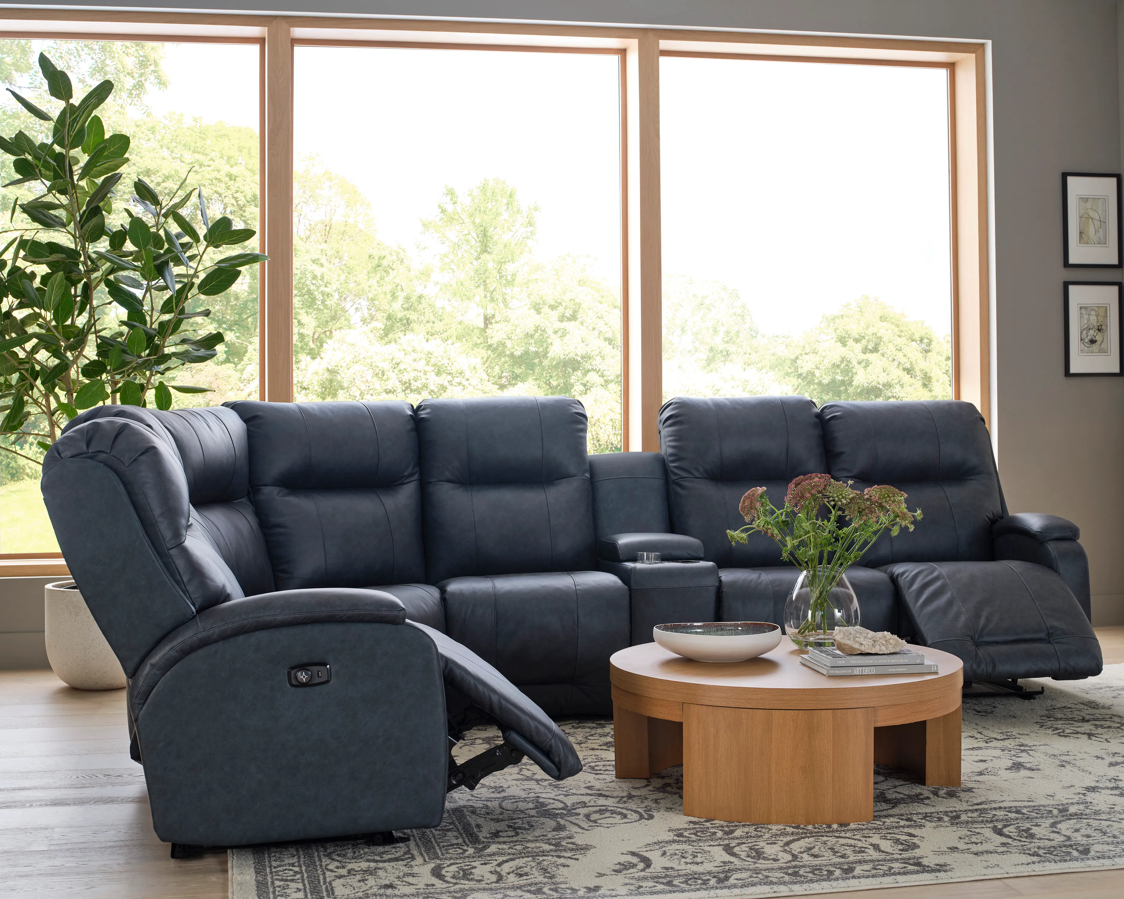 Maverly Leather Reclining Sectional (+46 leathers) 8 Maverly Leather Reclining Sectional (+46 leathers)