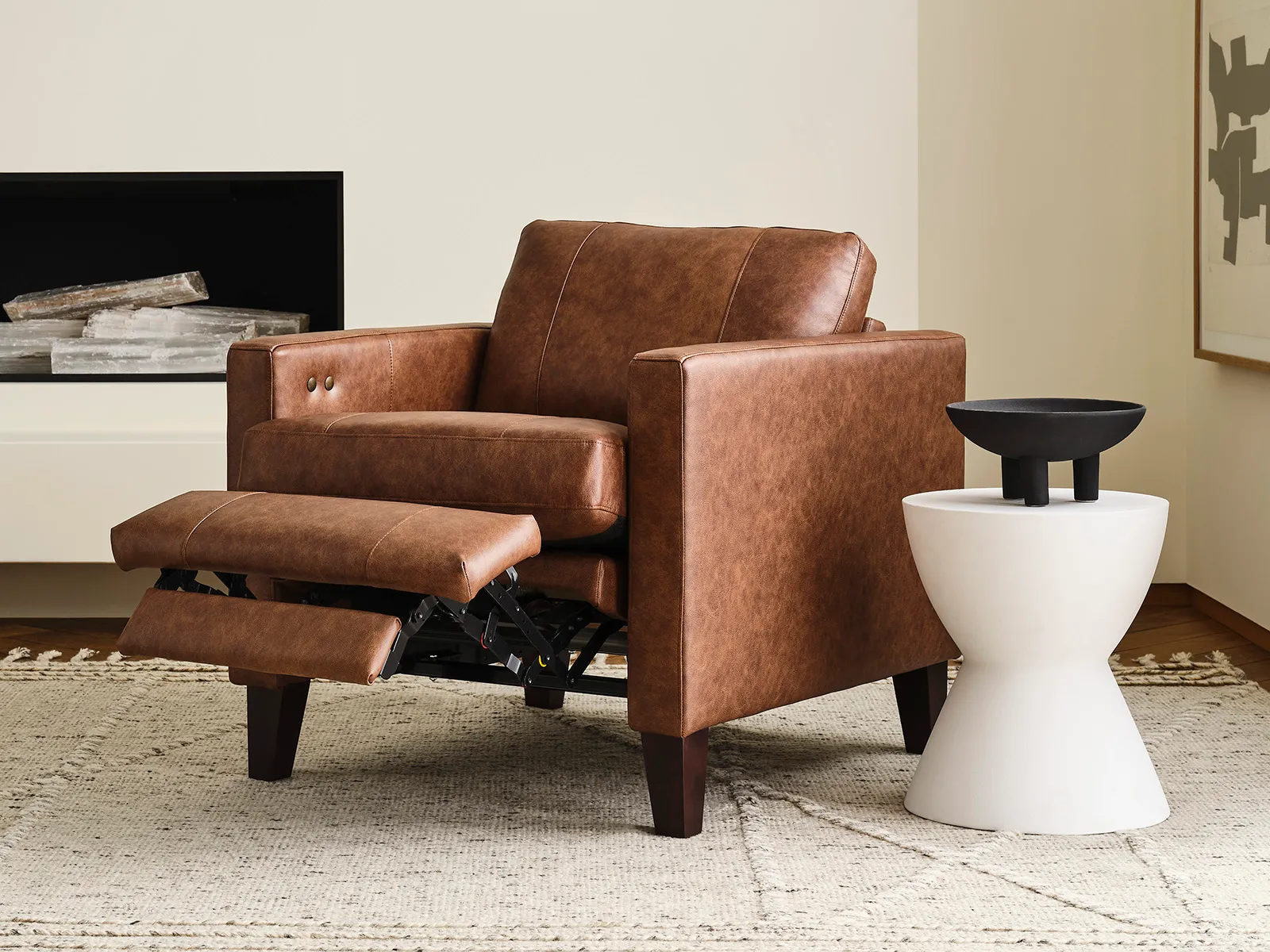 Traftly 82" Mid-Century Power Incliner Leather Sofa (+40 leathers) 18 Traftly 82" Mid-Century Power Incliner Leather Sofa (+40 leathers)