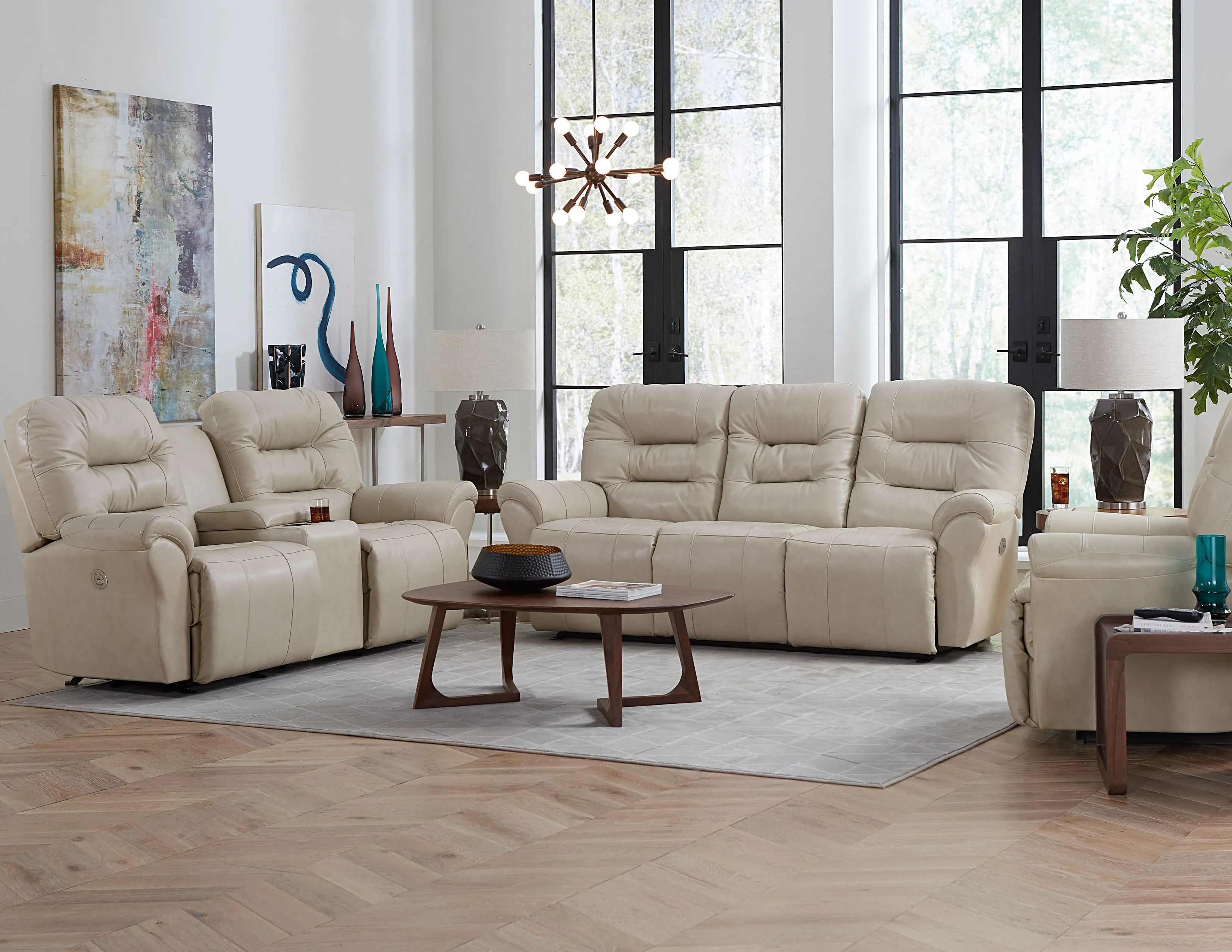 Unity Double Reclining Leather Sofa (+40 leathers) 85" 4 Unity Double Reclining Leather Sofa (+40 leathers) 85"