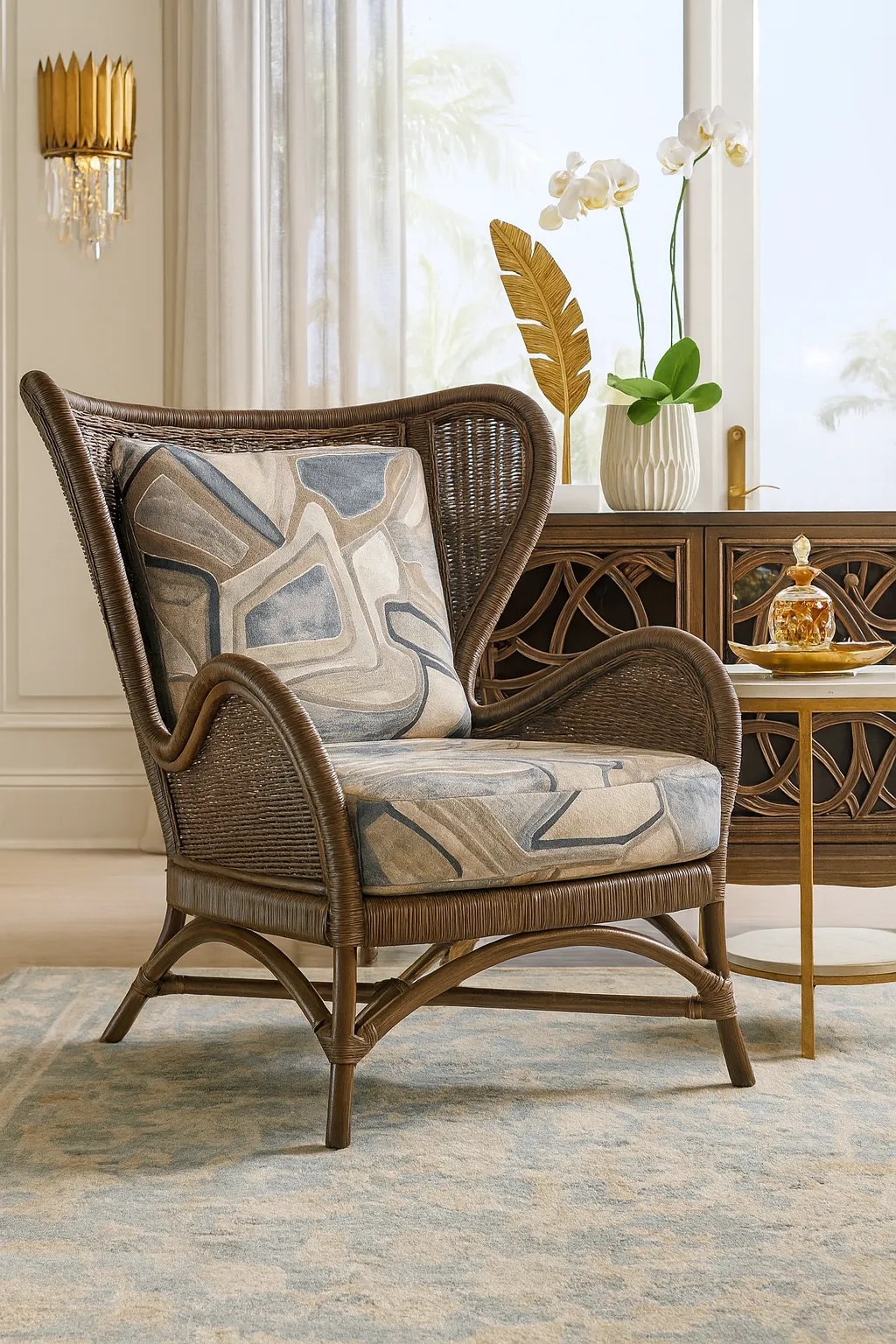 Aurora Rattan Accent Chair Black (+28 finishes +69 fabrics) 8 Aurora Rattan Accent Chair Black (+28 finishes +69 fabrics)