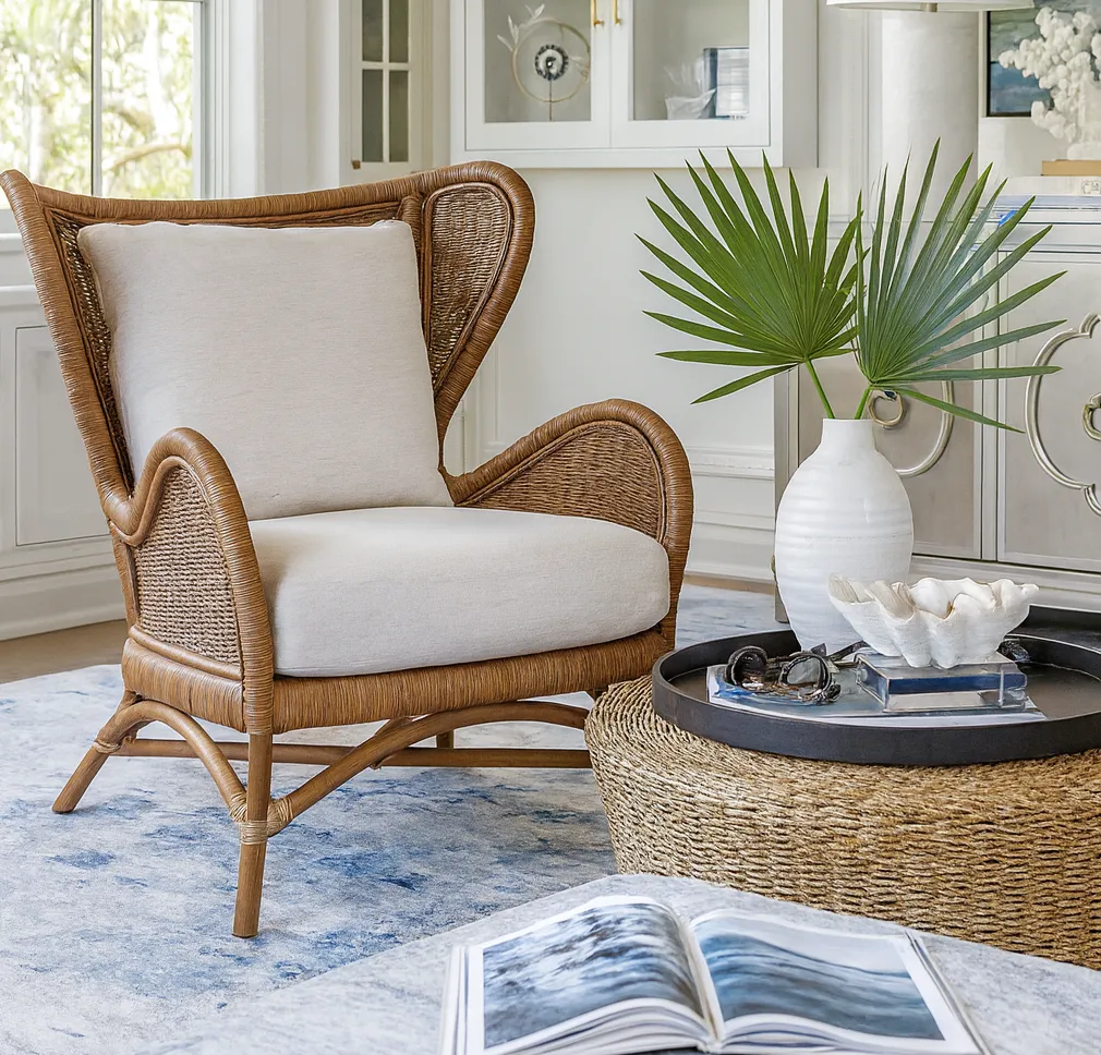Aurora Rattan Accent Chair Java (+28 finishes +69 fabrics) 4 Aurora Rattan Accent Chair Java (+28 finishes +69 fabrics)