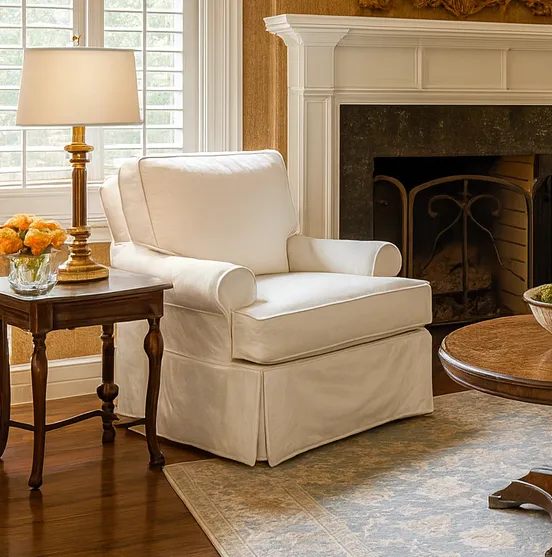 Belmont Slipcover Chair (Swivel Available) +60 fabrics 3 Belmont Slipcover Chair (Swivel Available) +60 fabrics