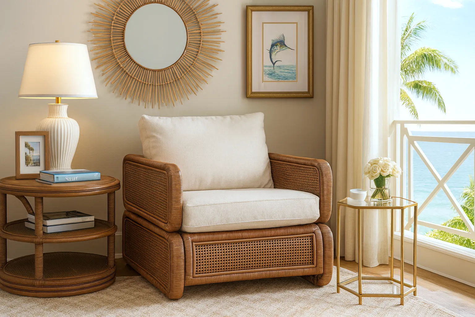 Bonnie Rattan Accent Chair (+28 finishes +69 fabrics) 4 Bonnie Rattan Accent Chair (+28 finishes +69 fabrics)