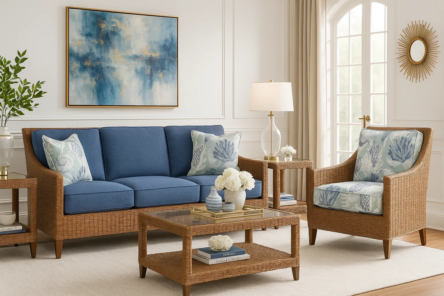 Long Beach 76" Rattan Sofa Green (+28 finishes +69 fabrics) 9 Long Beach 76" Rattan Sofa Green (+28 finishes +69 fabrics)