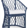 Kent Rattan Accent Chair Blue (+28 finishes +69 fabrics)