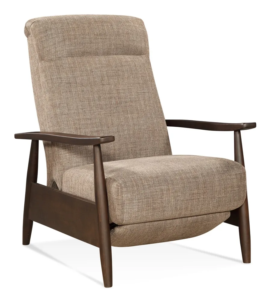 Koenig Mid Century Modern Recliner Brown (+28 finishes +69 fabrics) 1 Koenig Mid Century Modern Recliner Brown (+28 finishes +69 fabrics)