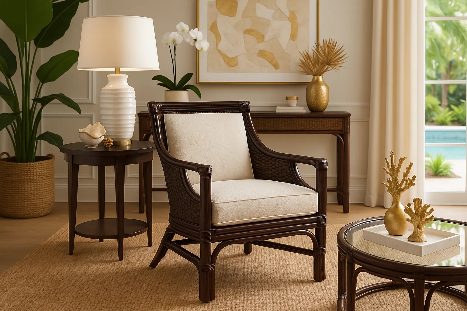 🌴 Southport Rattan Accent Chair (+28 finishes +69 fabrics) 2 🌴 Southport Rattan Accent Chair (+28 finishes +69 fabrics)