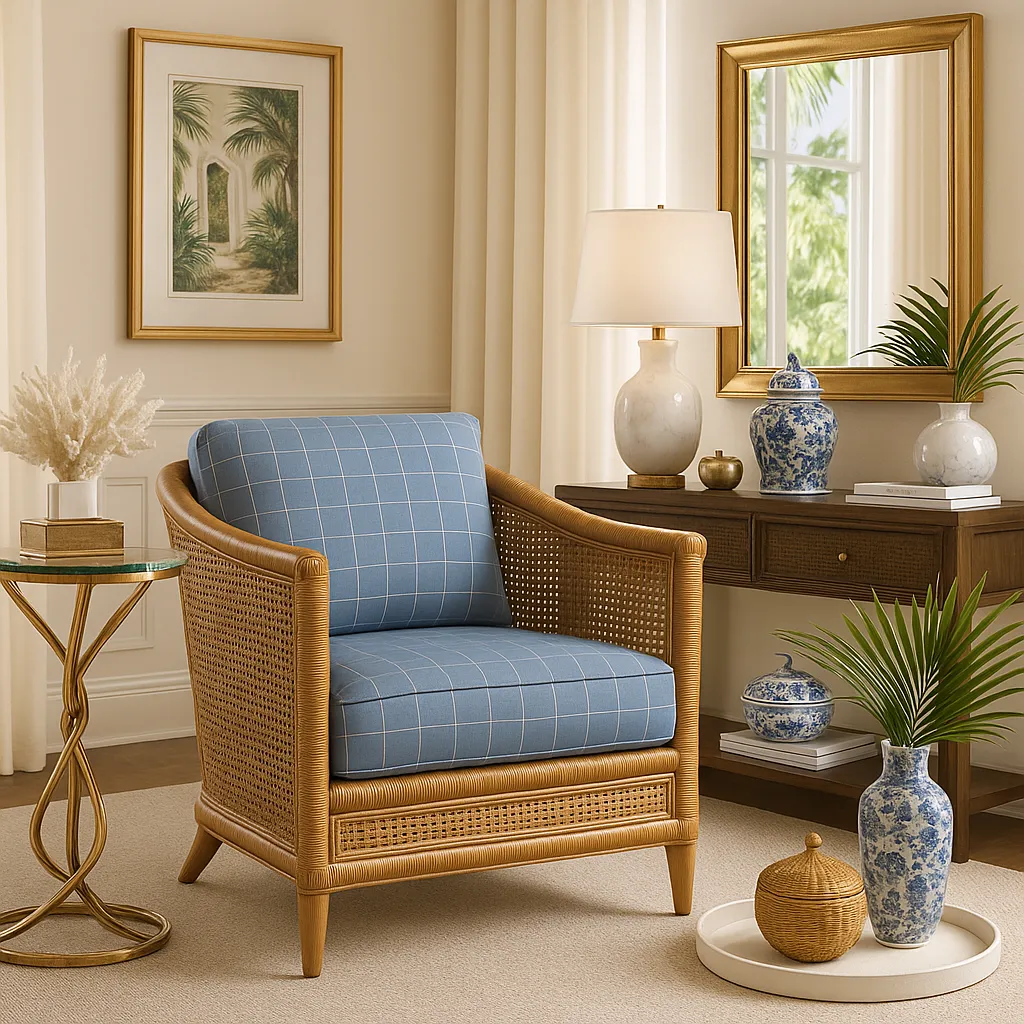 Mesa Rattan Accent Chair White (+28 finishes +69 fabrics) 7 Mesa Rattan Accent Chair White (+28 finishes +69 fabrics)