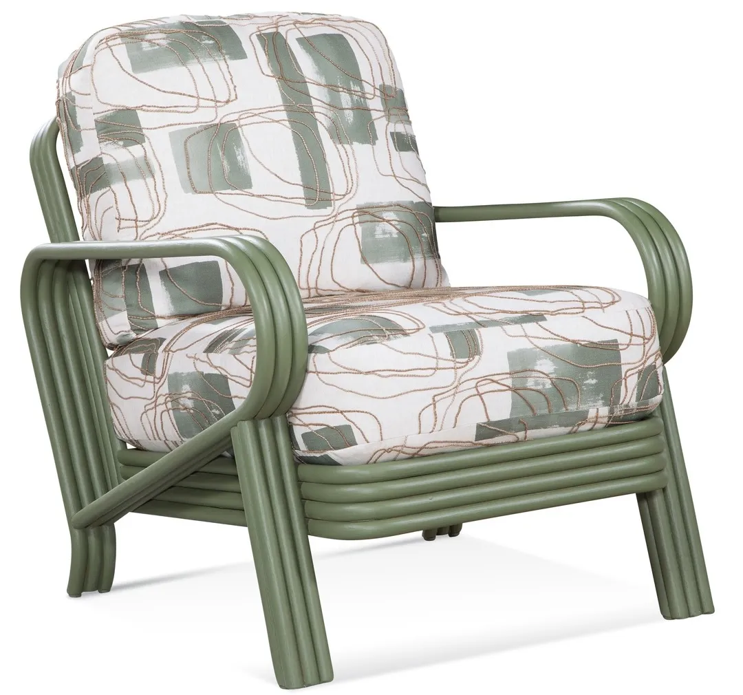 Remo Rattan Accent Chair Green (+28 finishes +69 fabrics) 1 Remo Rattan Accent Chair Green (+28 finishes +69 fabrics)