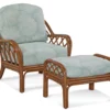 Edgewater Rattan Chair Blue (+28 finishes +69 fabrics)