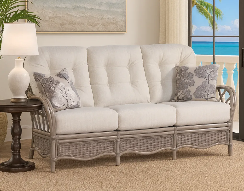 Everglade 76" Rattan Sofa Tan (+28 finishes - 69 fabrics) 6 Everglade 76" Rattan Sofa Tan (+28 finishes - 69 fabrics)