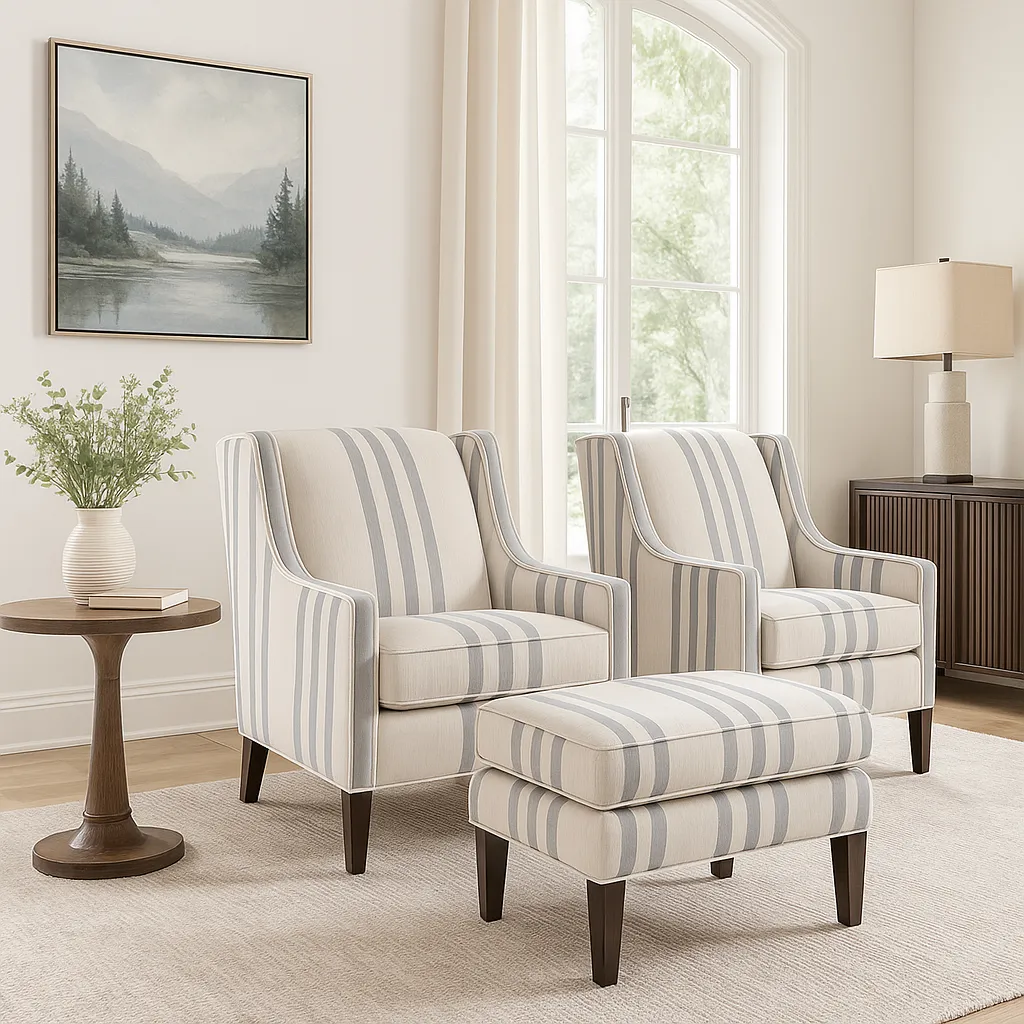 Henry Accent Chair (Custom fabric and finish) 2 Henry Accent Chair (Custom fabric and finish)