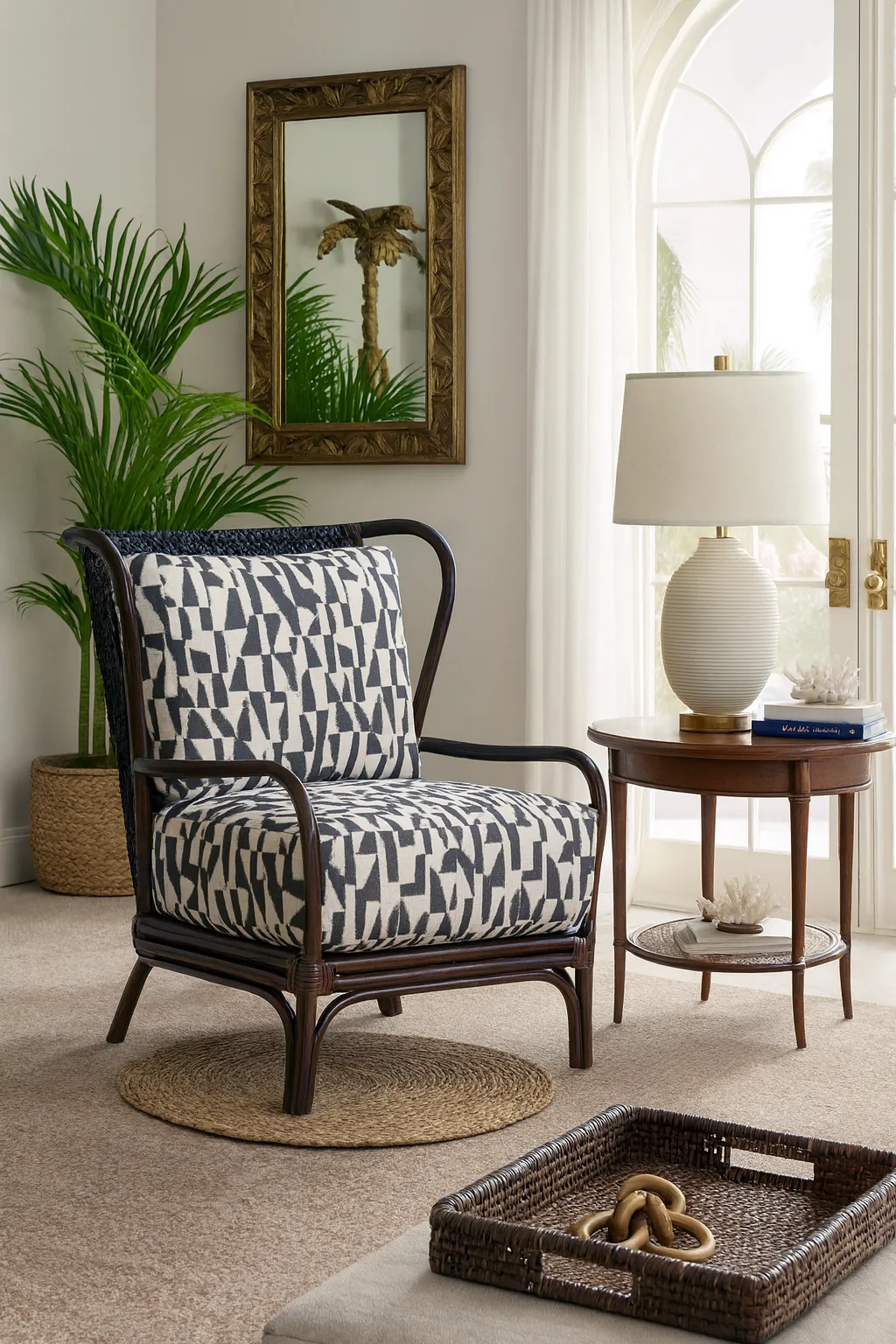 Sven Rattan Accent Chair Blue (+28 finishes +65 fabrics) 5 Sven Rattan Accent Chair Blue (+28 finishes +65 fabrics)