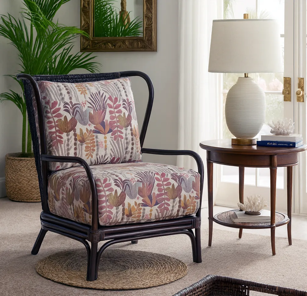 Sven Rattan Accent Chair Blue (+28 finishes +65 fabrics) 8 Sven Rattan Accent Chair Blue (+28 finishes +65 fabrics)