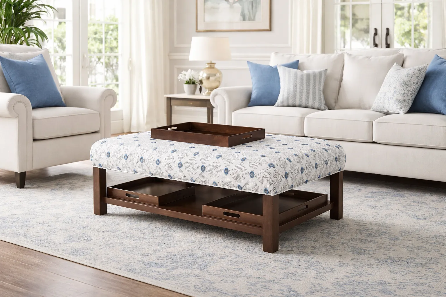 Lincoln 33" x 58" Rectangular Cocktail Table 0345 (100 Performance Fabrics) 4 Lincoln 33" x 58" Rectangular Cocktail Table 0345 (100 Performance Fabrics)