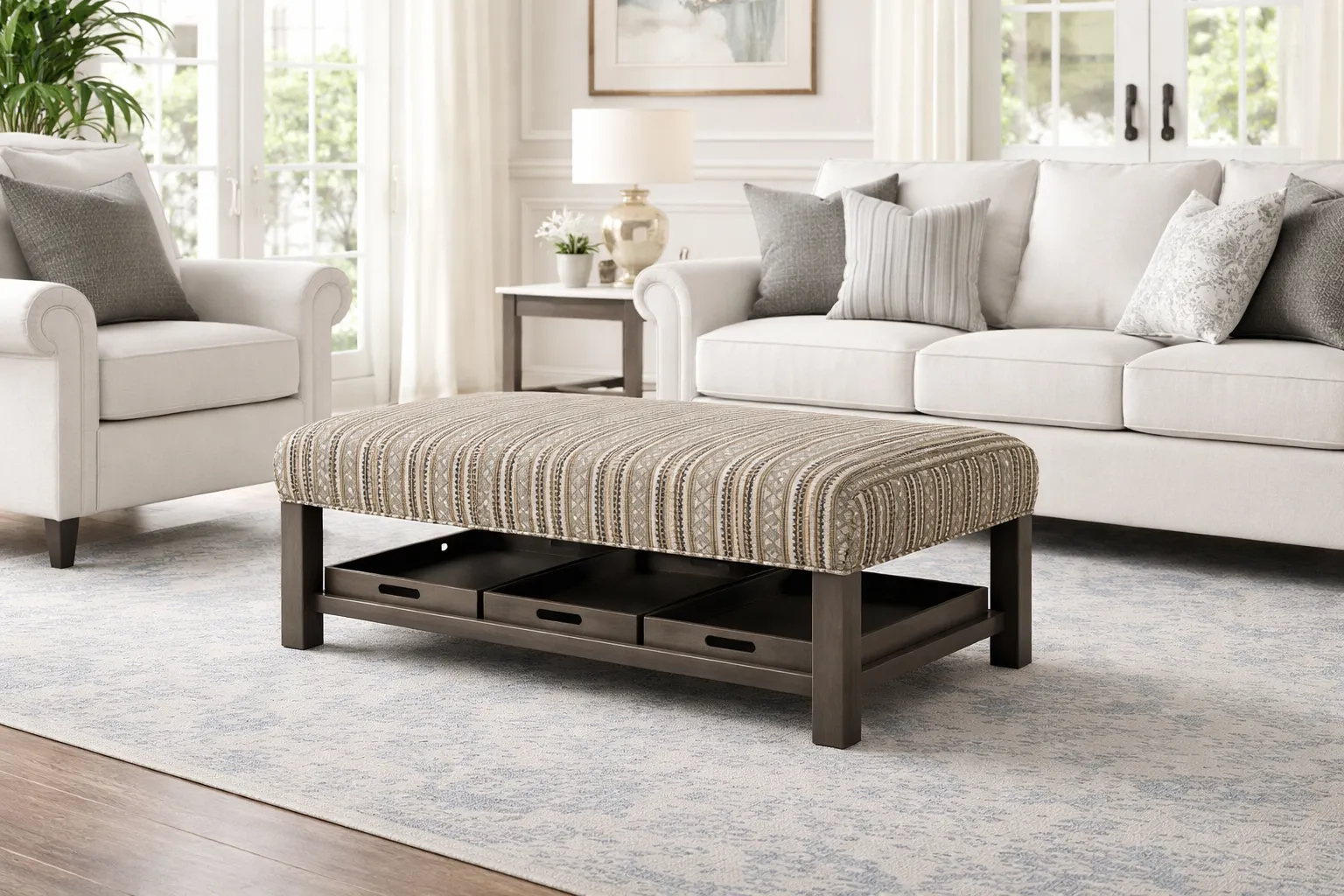 Lincoln 33" x 58" Rectangular Cocktail Table 0345 (100 Performance Fabrics) 6 Lincoln 33" x 58" Rectangular Cocktail Table 0345 (100 Performance Fabrics)