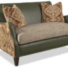 Zayden LF0503 Leather and Fabric Settee