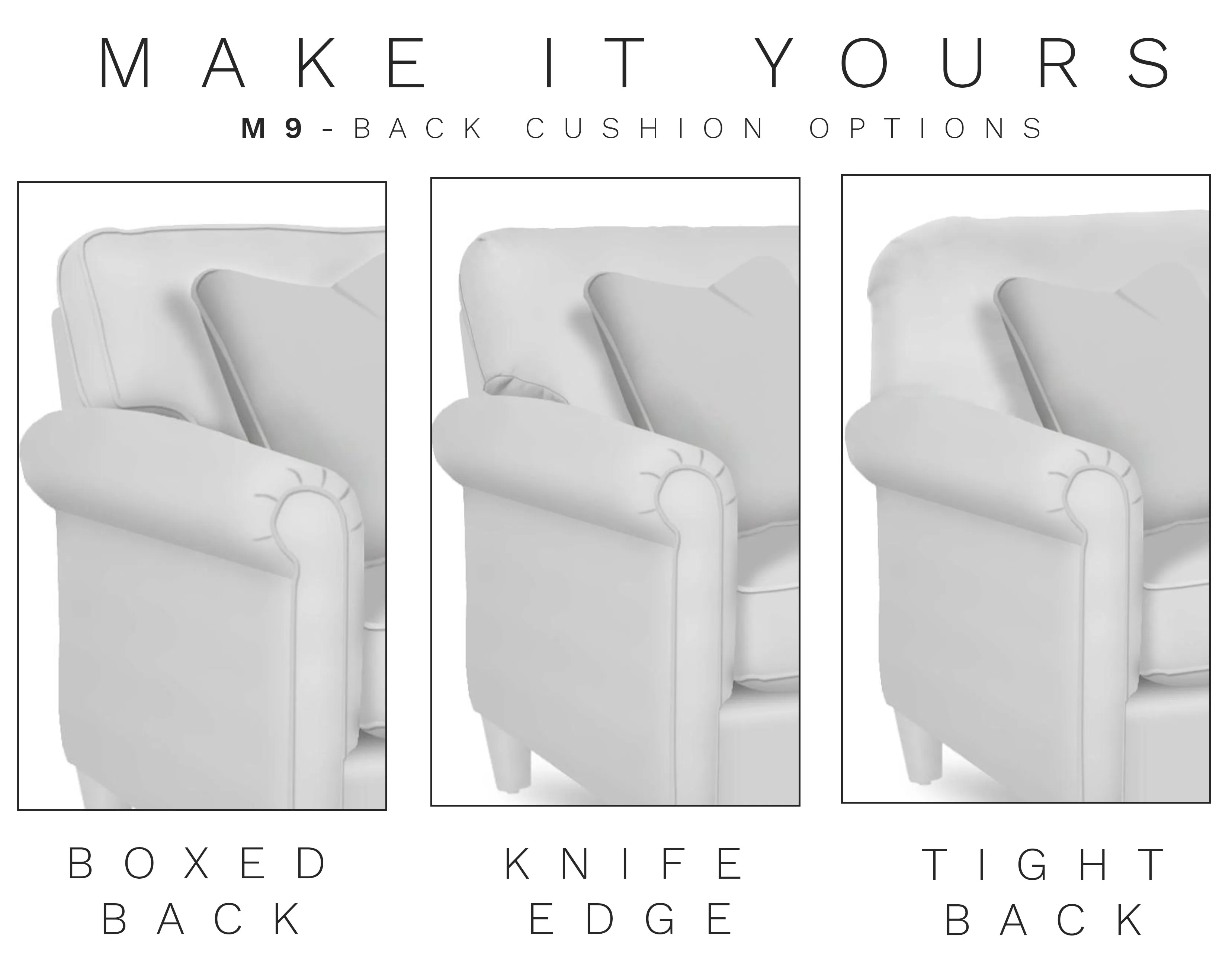 M9 Stationary Sofa with Reversible Chaise (100+ Performance fabrics) Make it yours 6 M9 Stationary Sofa with Reversible Chaise (100+ Performance fabrics) Make it yours