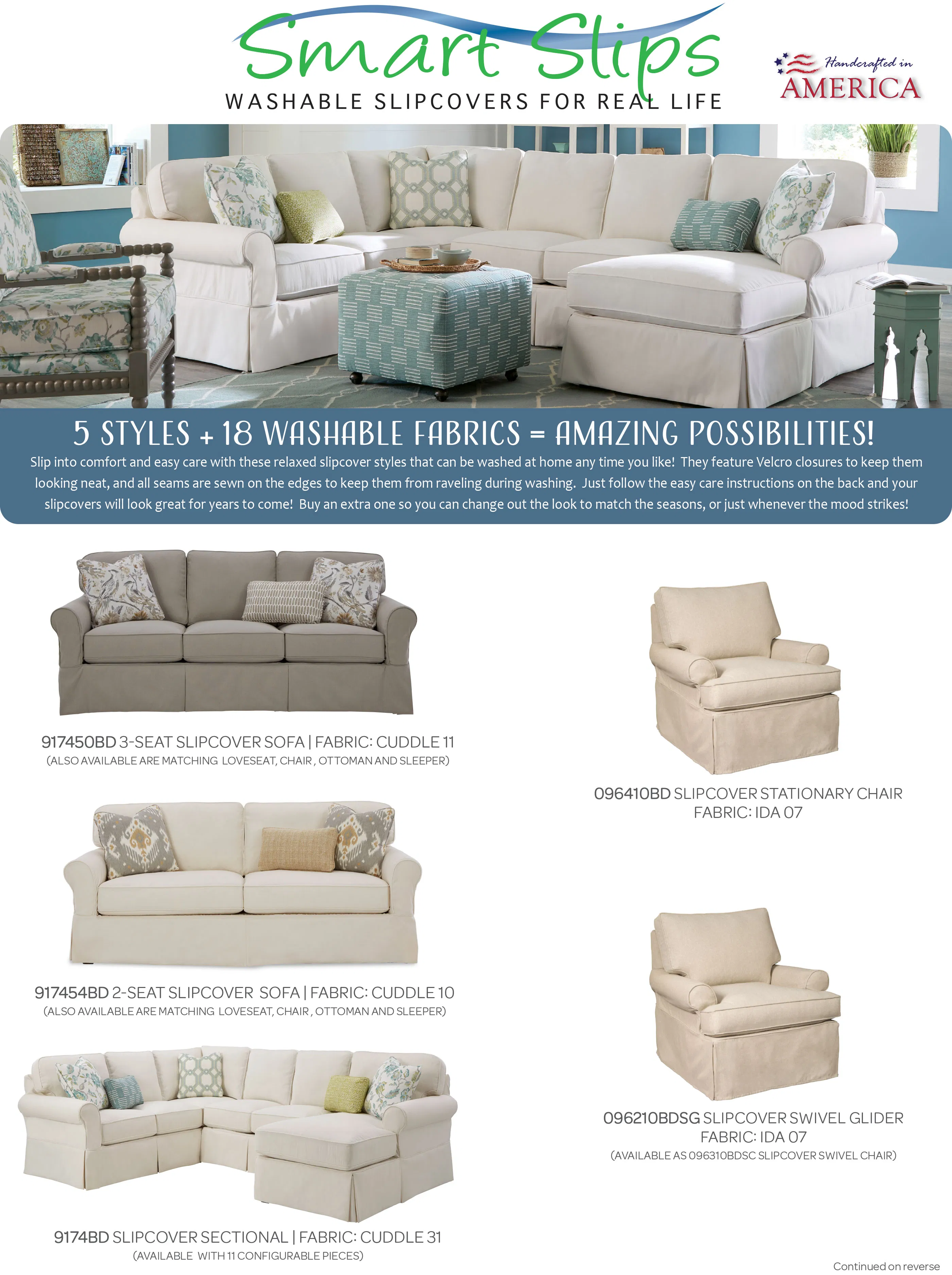 James 86" Slipcover Sofa (Colors Available) 9174 17 James 86" Slipcover Sofa (Colors Available) 9174