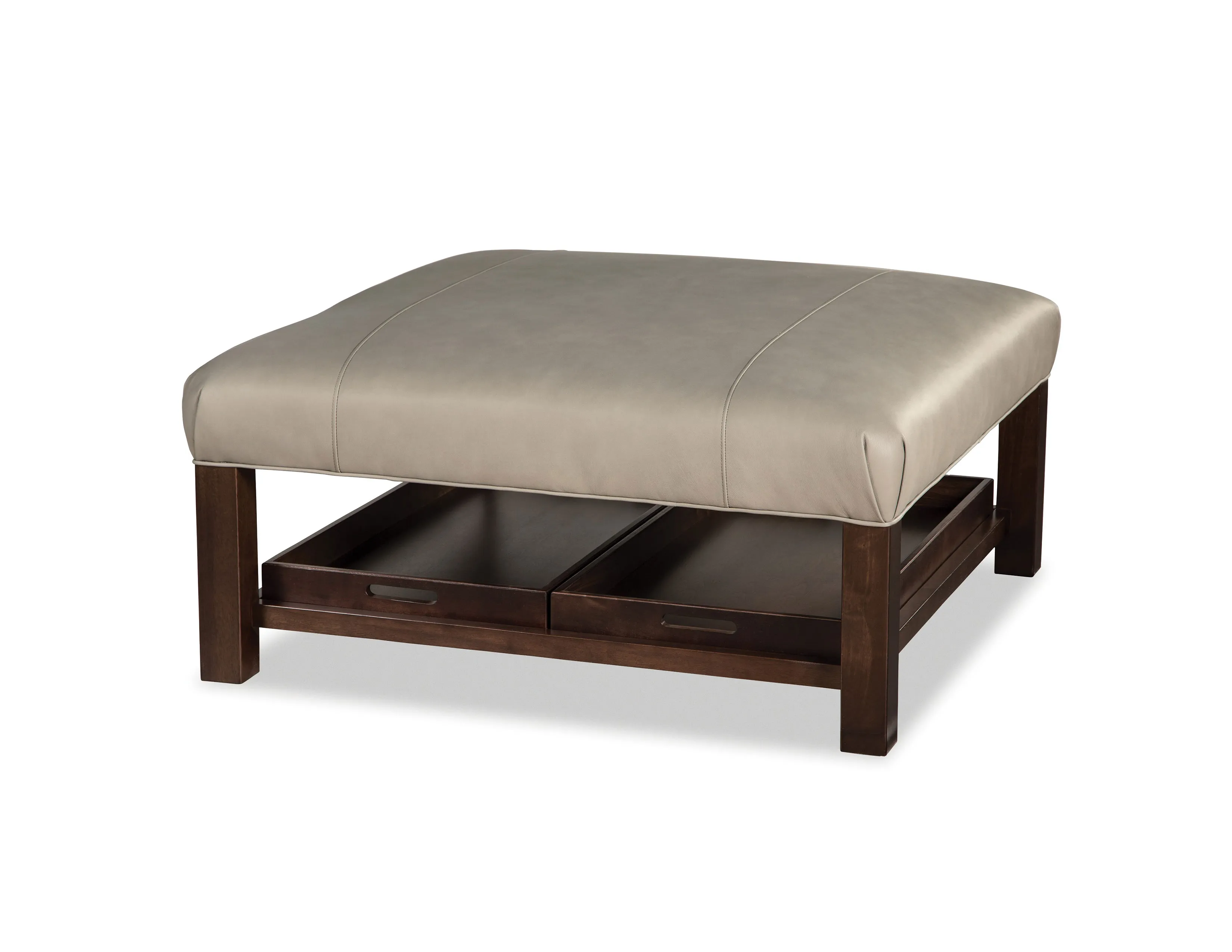 Laramie Top-Grain Leather 42" Square Ottoman (Leather choices) L024600 2 Laramie Top-Grain Leather 42" Square Ottoman (Leather choices) L024600