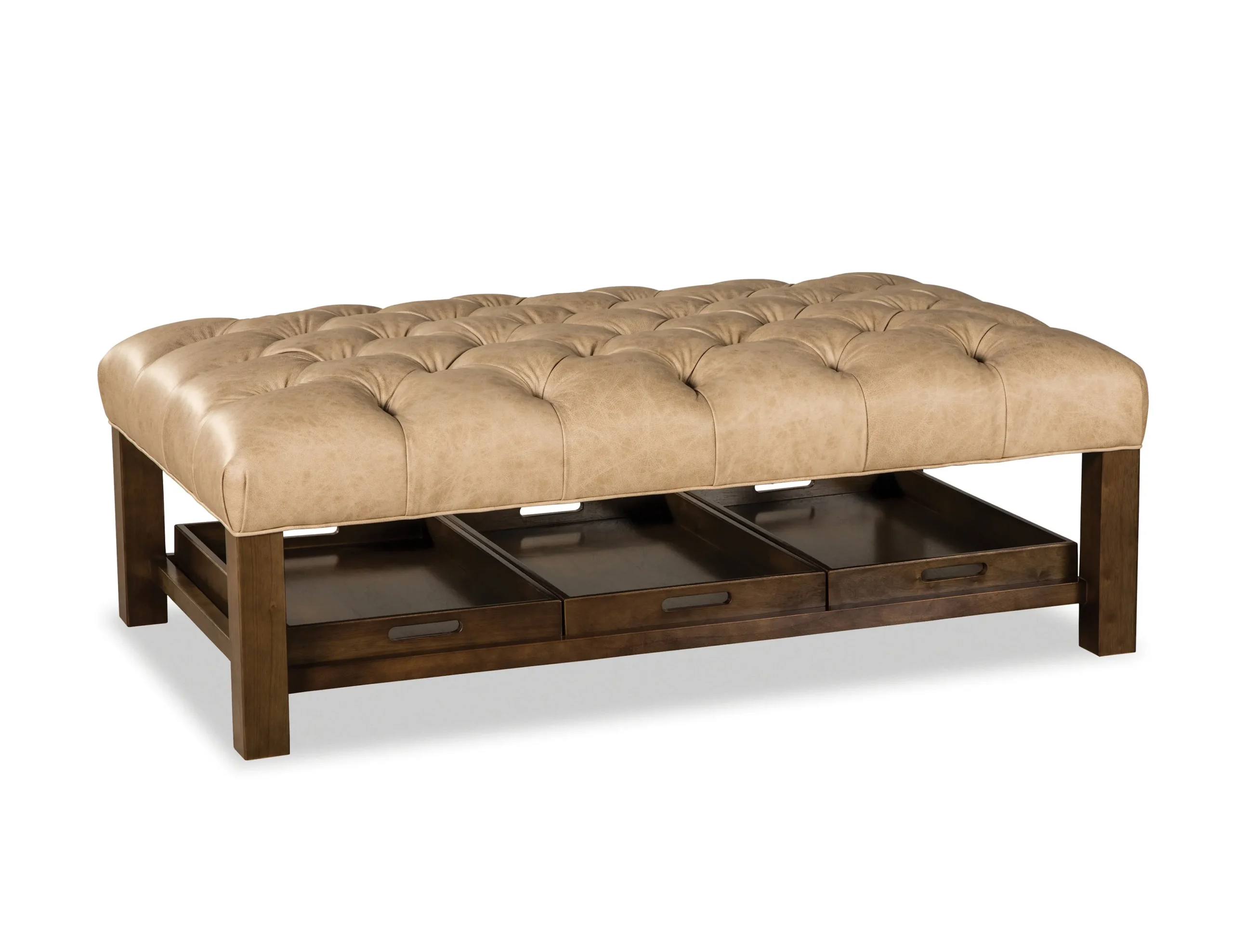 Linda L0346 Rectangular Cocktail Ottoman (+40 top-grain leathers) 33" x 58" 1 Linda L0346 Rectangular Cocktail Ottoman (+40 top-grain leathers) 33" x 58"