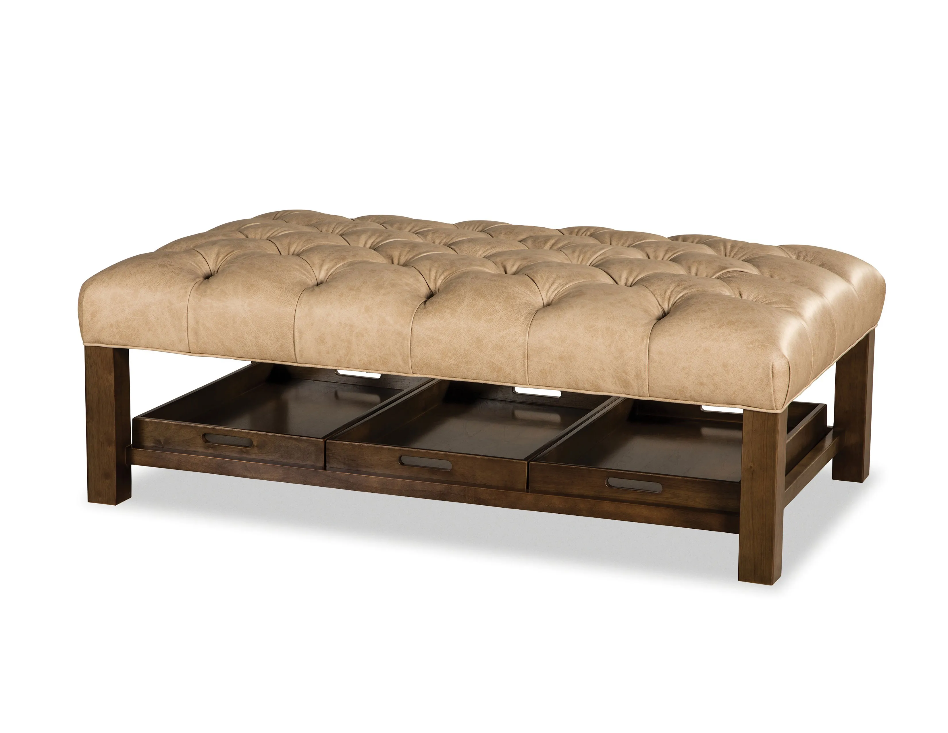 Linda L0346 Rectangular Cocktail Ottoman (+40 top-grain leathers) 33" x 58" 2 Linda L0346 Rectangular Cocktail Ottoman (+40 top-grain leathers) 33" x 58"
