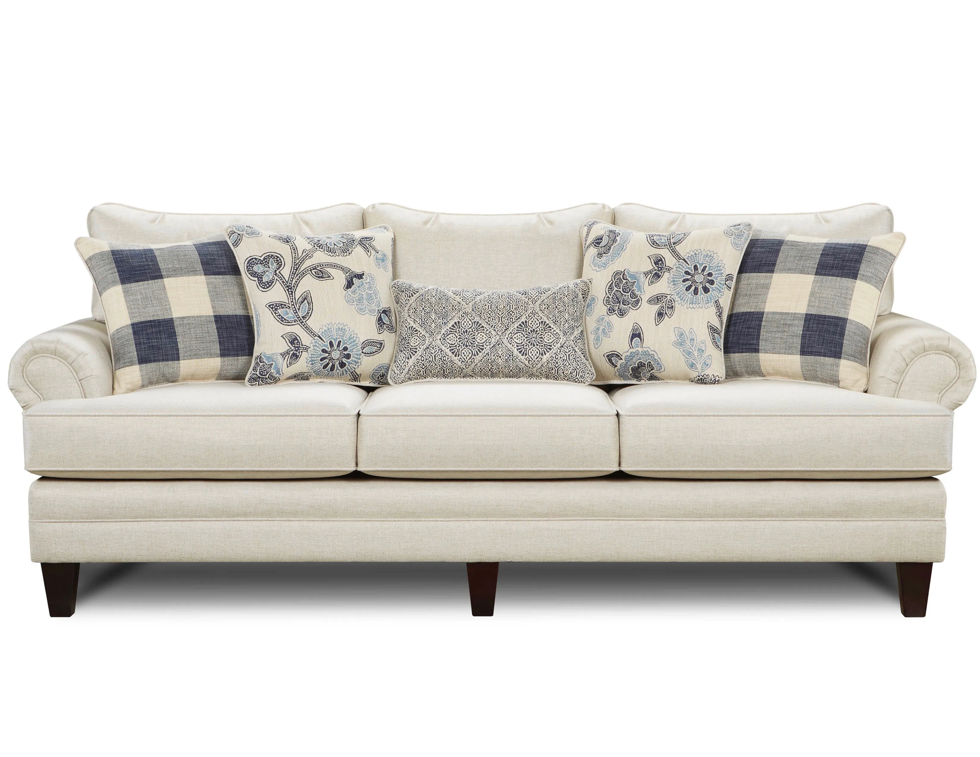 Catalina 96" Linen 4 Piece Living Room (Includes sofa, 2 chairs and cocktail ottoman) 3 Catalina 96" Linen 4 Piece Living Room (Includes sofa, 2 chairs and cocktail ottoman)