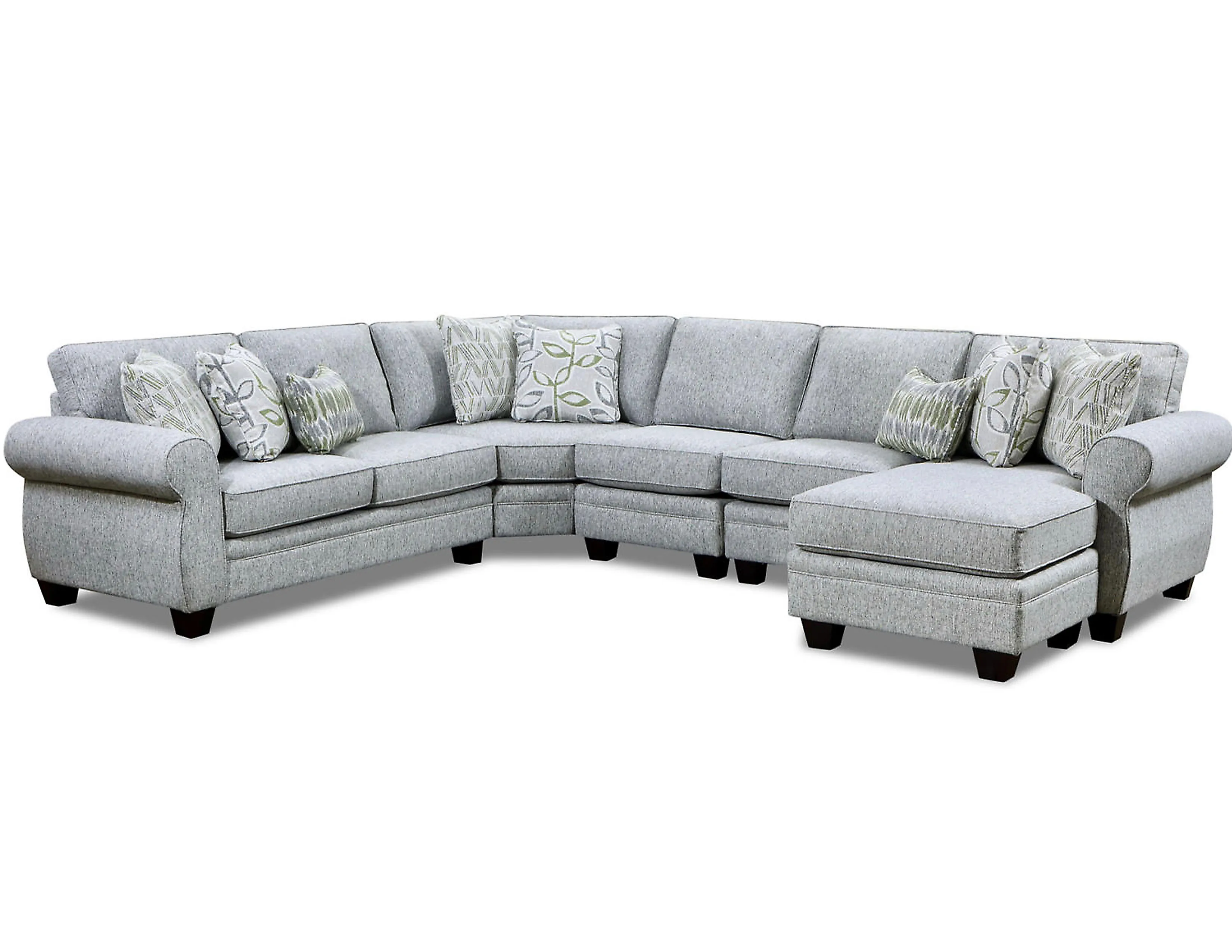 Satisfaction Metal Four Piece Sectional (Chaise Right Side) Includes pillows 1 Satisfaction Metal Four Piece Sectional (Chaise Right Side) Includes pillows