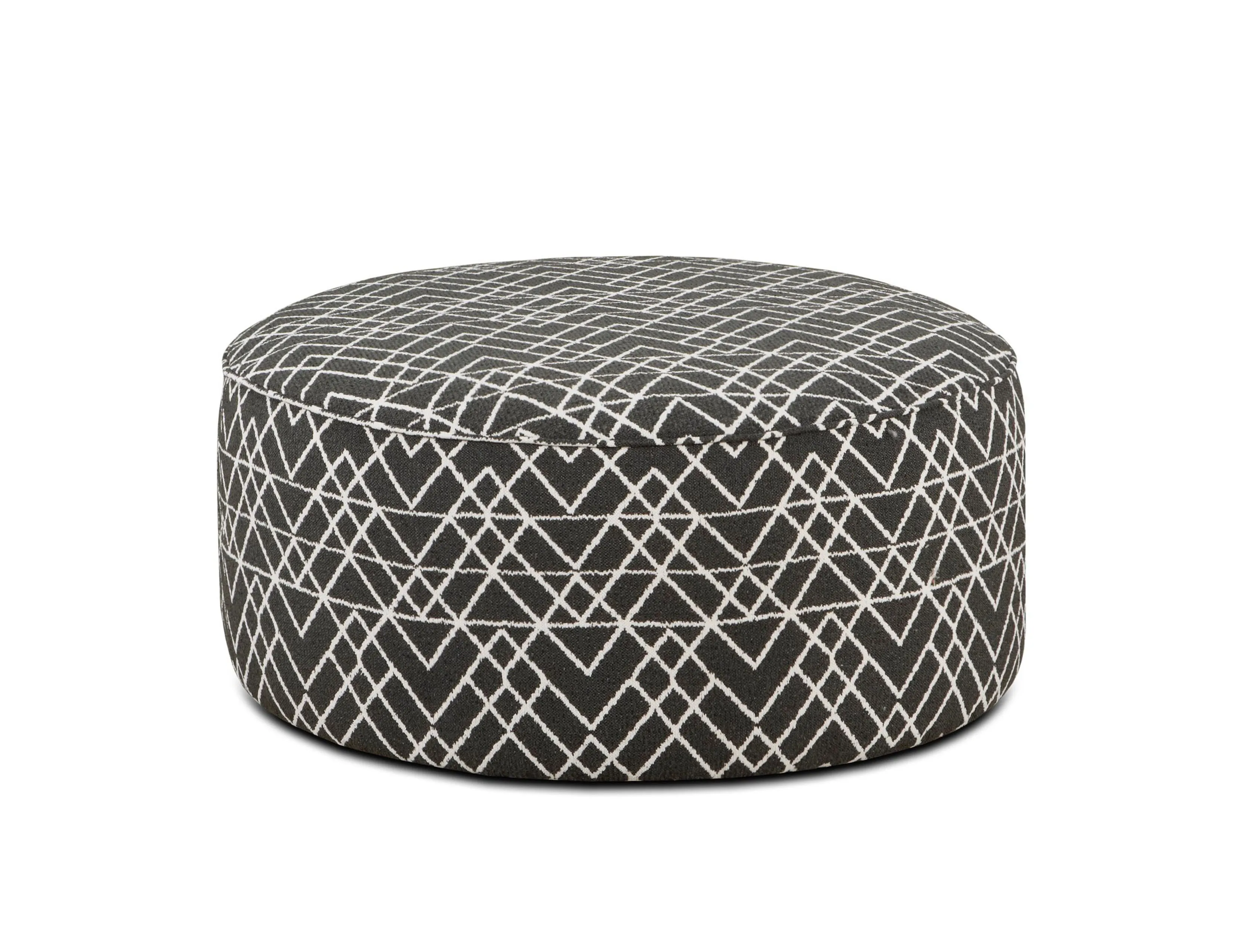 Hyphen Onyx 39" Round Cocktail Ottoman - 140 1 Hyphen Onyx 39" Round Cocktail Ottoman - 140