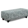 Highrise Indigo 24" x 49" Cocktail Ottoman - 100