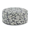 Sophie Indigo Round 39" Cocktail Ottoman