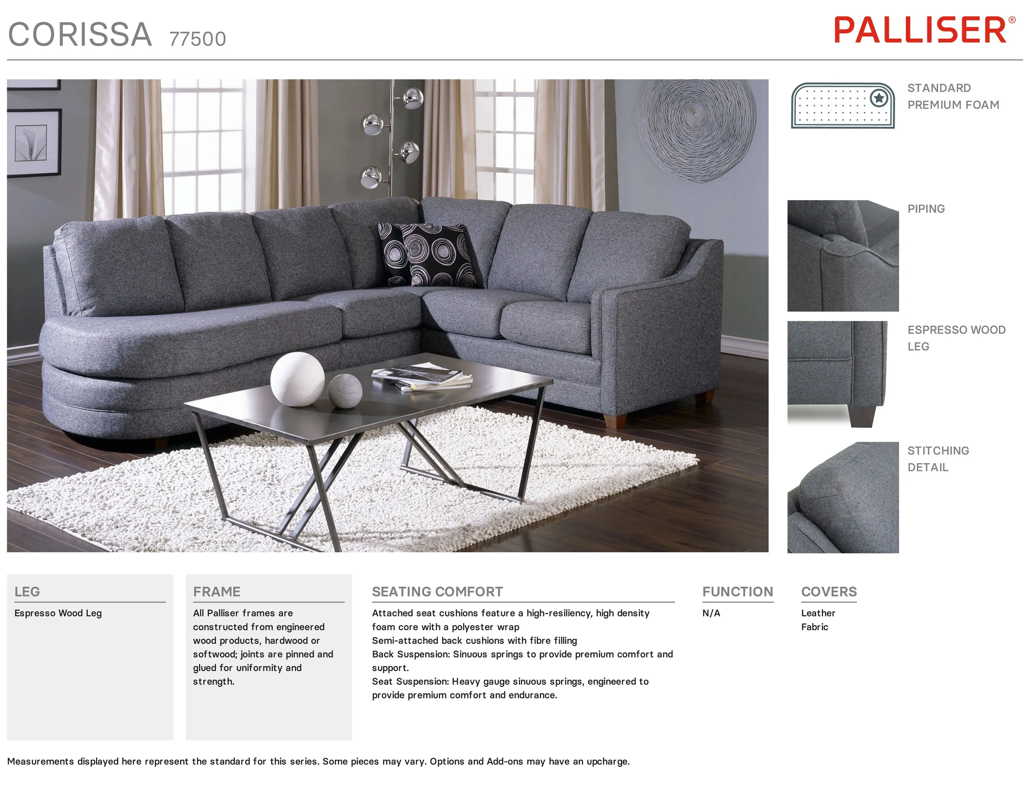 Corissa 77500 Sofa (91") +100 leathers 19 Corissa 77500 Sofa (91") +100 leathers