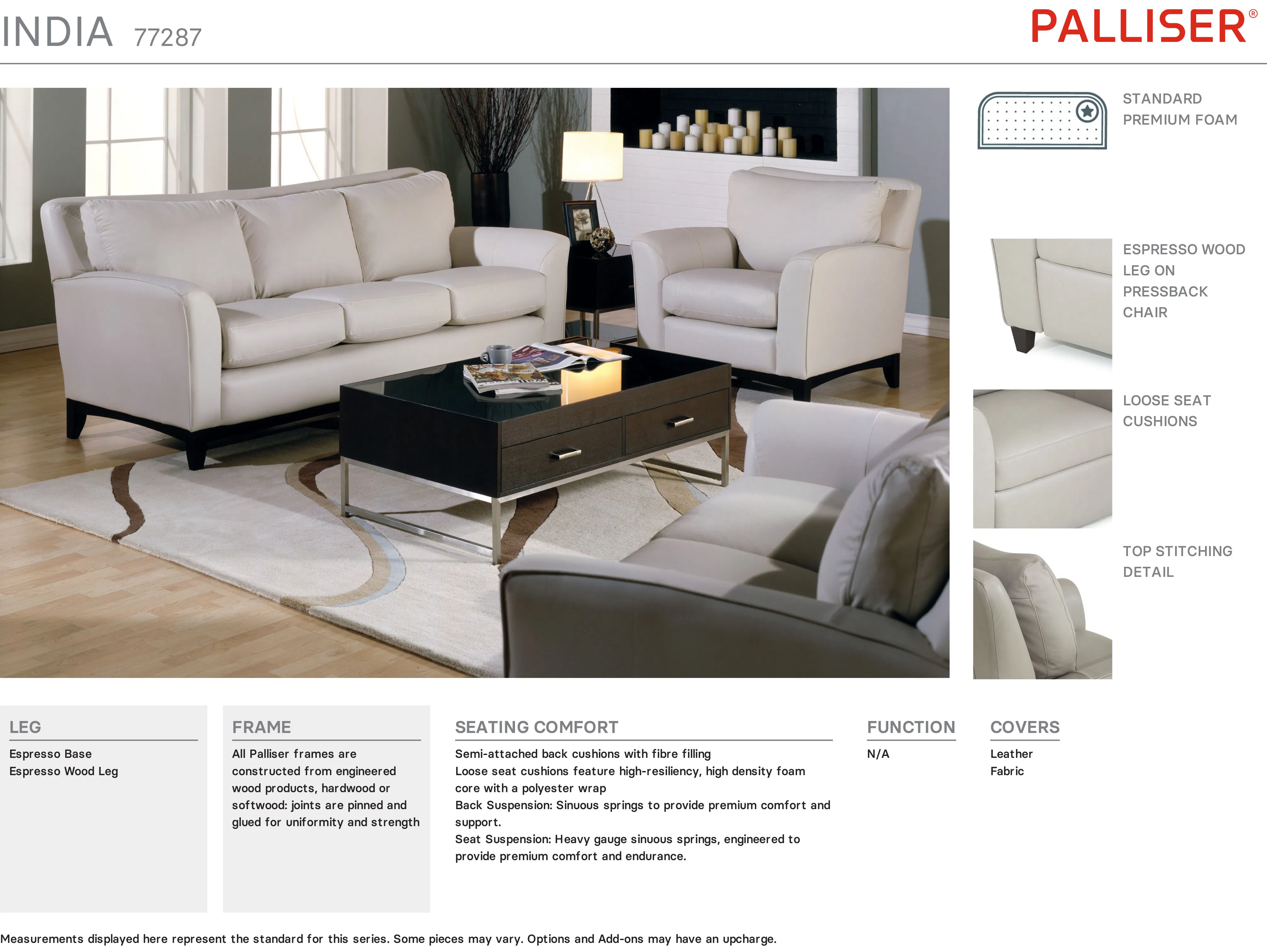 India 77287 Sofa (83") +50 fabrics 13 India 77287 Sofa (83") +50 fabrics