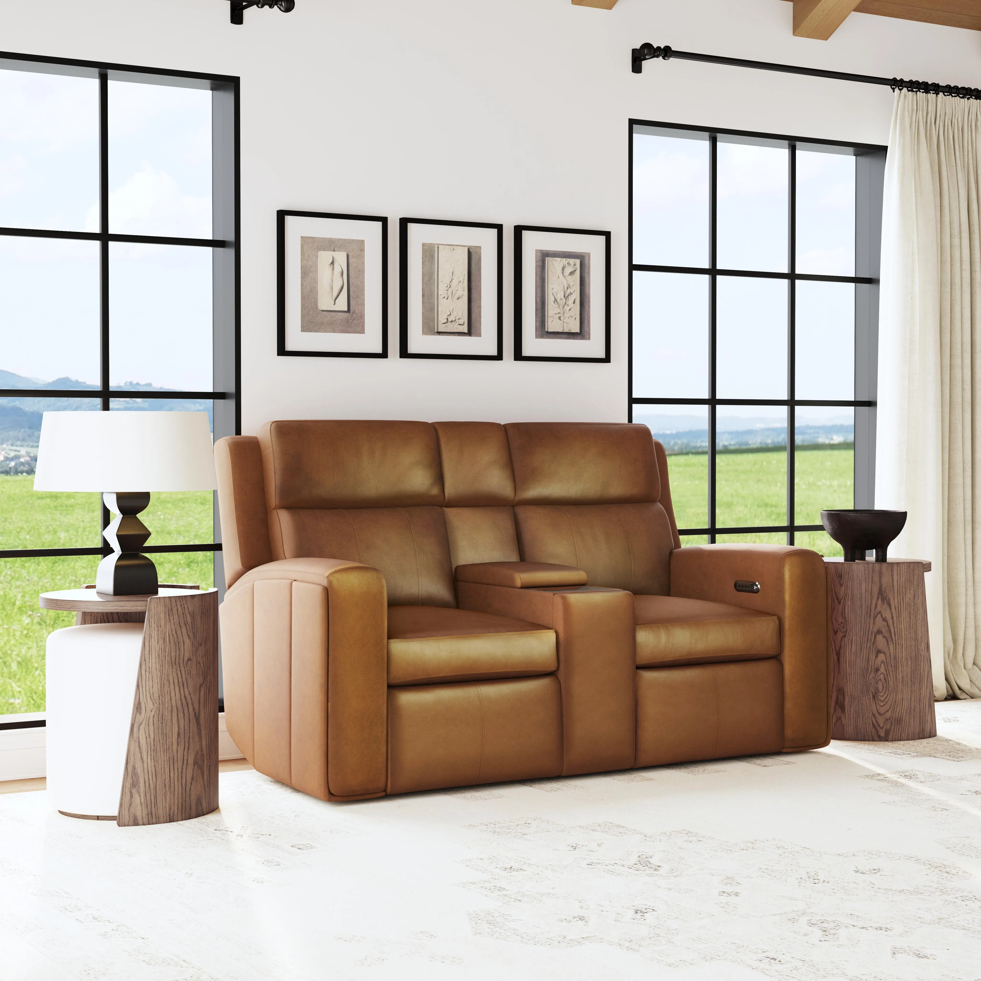 Wyatt 1596 Triple Power Reclining Console Loveseat 705-72 (85") 2 colors - in stock 5 Wyatt 1596 Triple Power Reclining Console Loveseat 705-72 (85") 2 colors - in stock