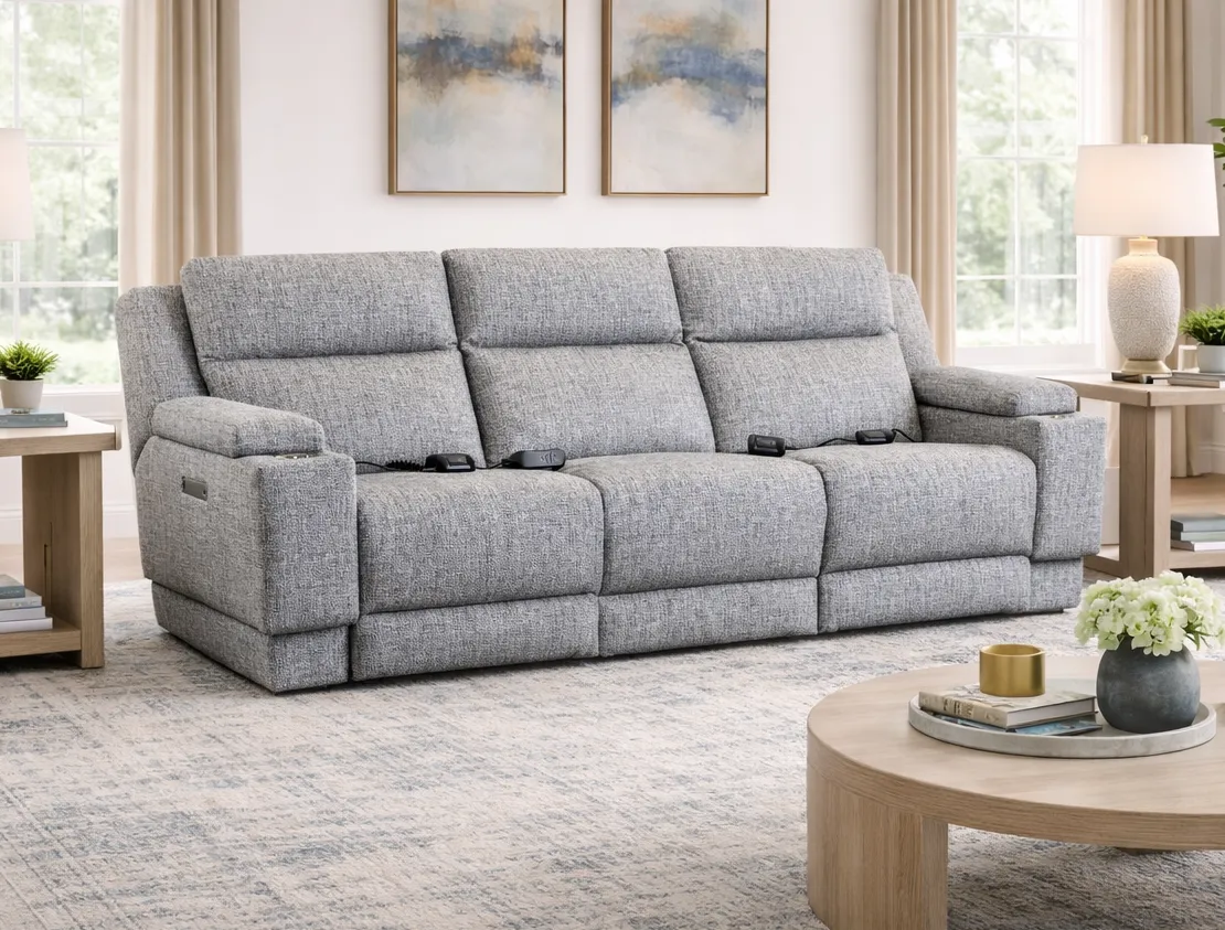Bellaire 377 Triple Power Zero Gravity Reclining Sofa with Center Drop-Down Table (+100 fabrics and leathers) 6 Bellaire 377 Triple Power Zero Gravity Reclining Sofa with Center Drop-Down Table (+100 fabrics and leathers)