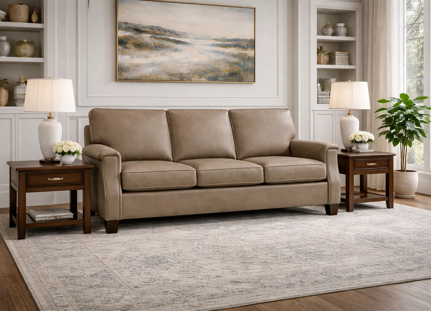 Salem 88" Leather Sofa (+29 Leathers) 5 Salem 88" Leather Sofa (+29 Leathers)