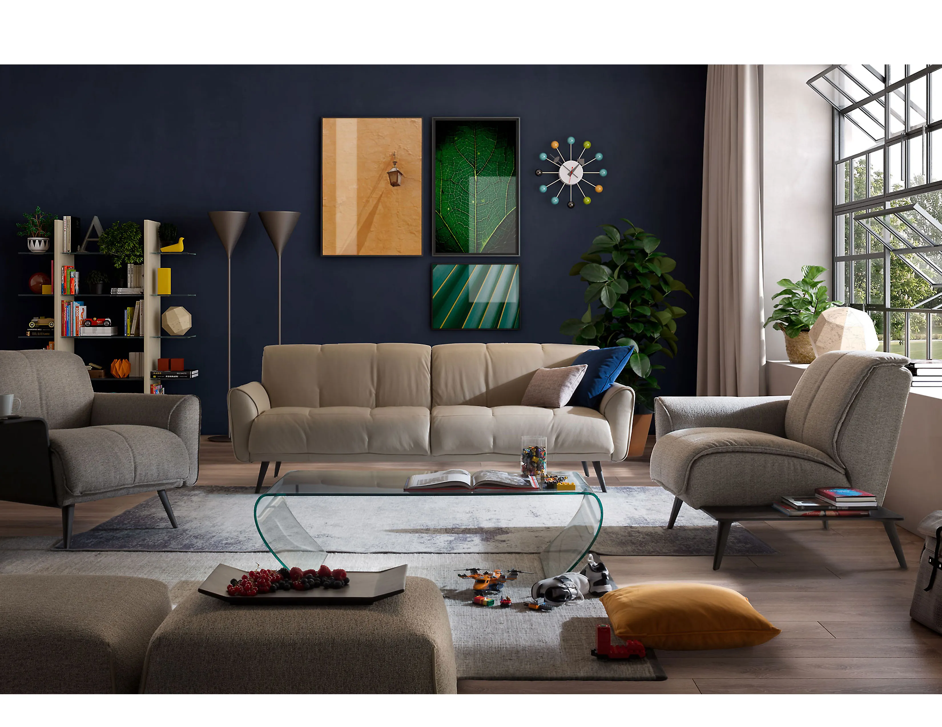 Talento B993 Stationary Sofa (89") +50 leathers 7 Talento B993 Stationary Sofa (89") +50 leathers