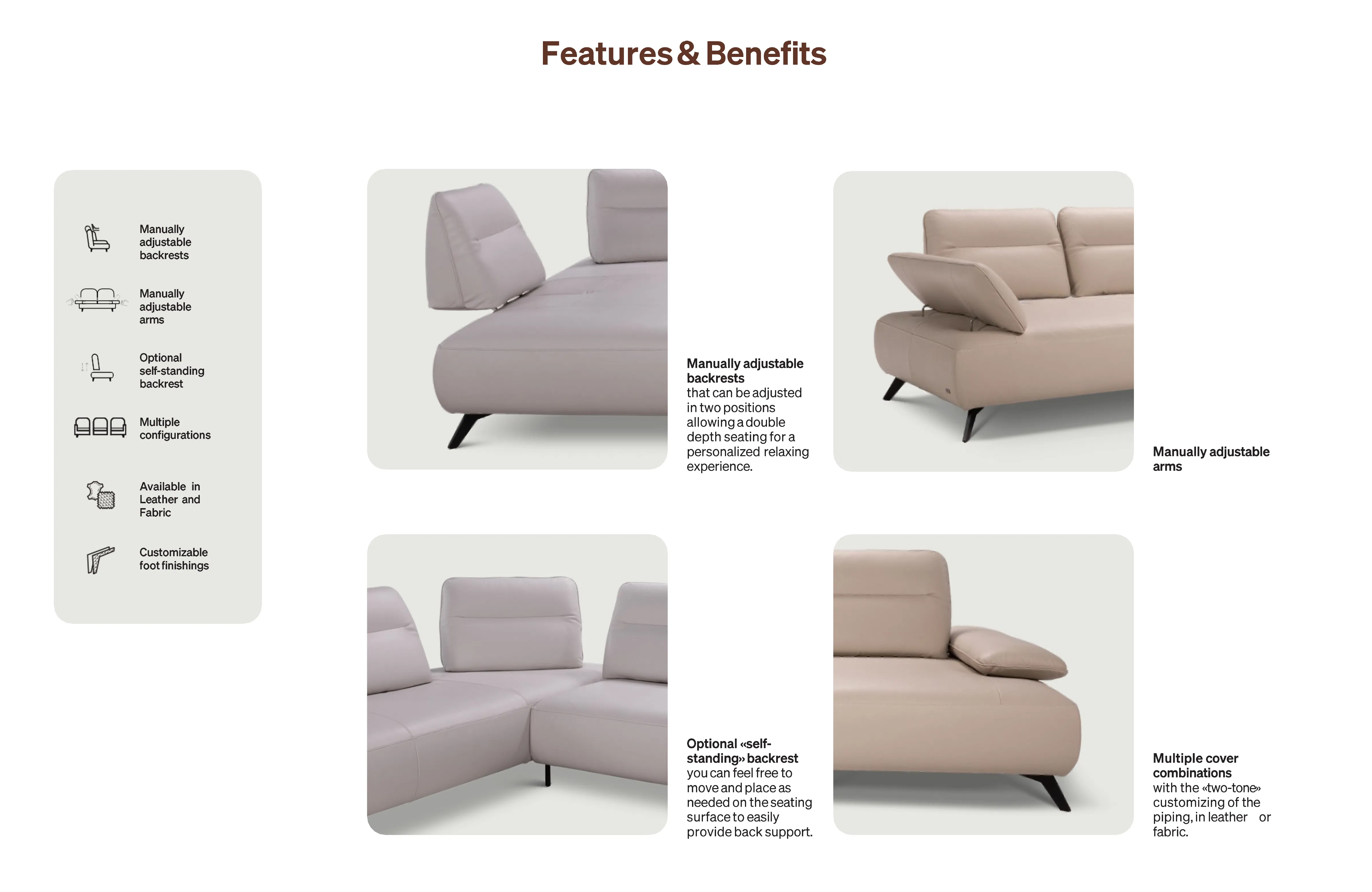 Valencia C312 Sofa 89" or 113" (+45 fabrics) 11 Valencia C312 Sofa 89" or 113" (+45 fabrics)