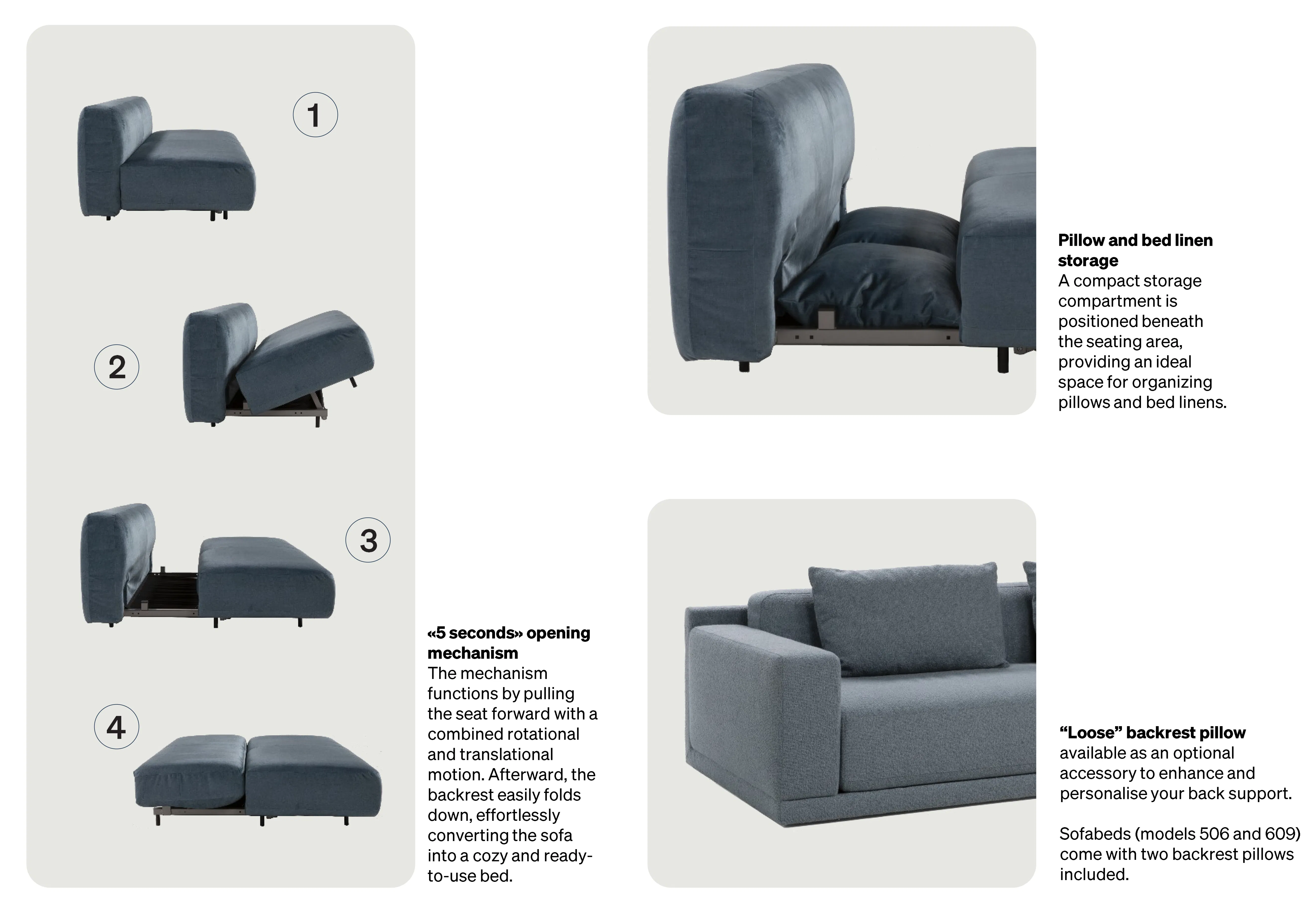 Frame Armless Sofa Lounger Sleeper (+45 fabrics) 3 Frame Armless Sofa Lounger Sleeper (+45 fabrics)