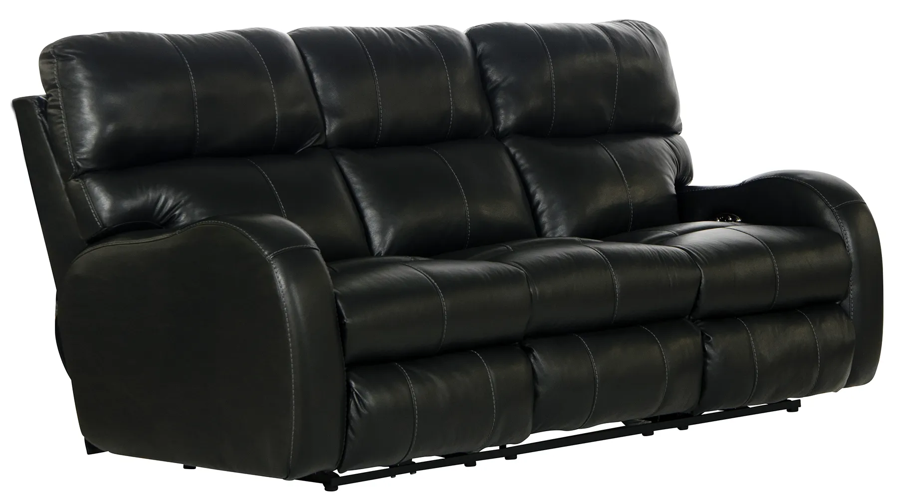 Angelo 83" Lay Flat Power Headrest Power Reclining Leather Sofa (two colors) 2 Angelo 83" Lay Flat Power Headrest Power Reclining Leather Sofa (two colors)