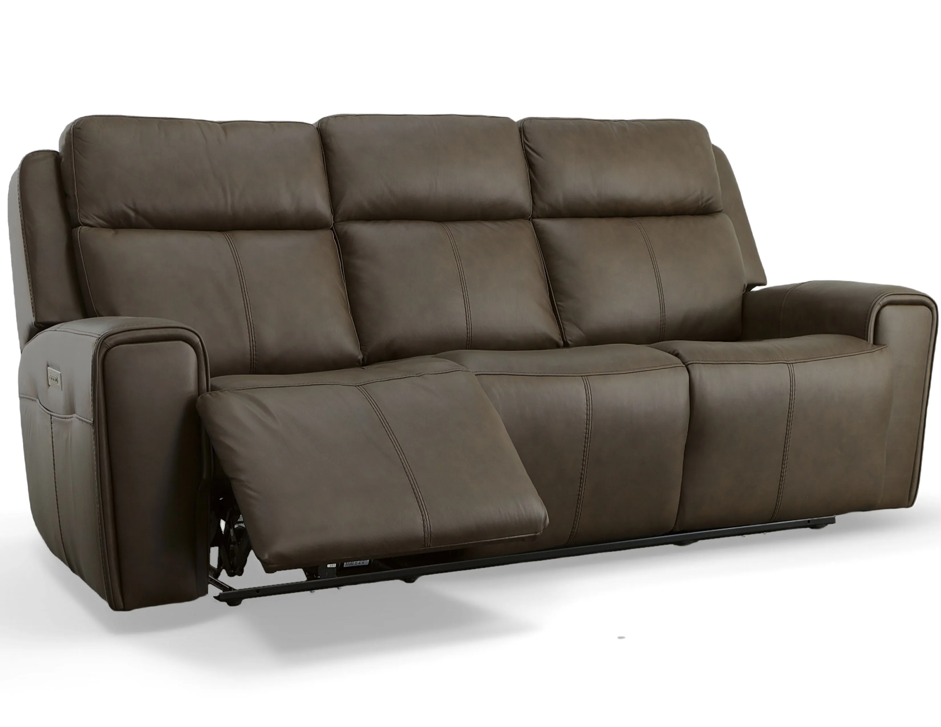 Barnett Power Reclining Loveseat with Console and Power Headrests and Lumbar (Chocolate leather) in stock 11 Barnett Power Reclining Loveseat with Console and Power Headrests and Lumbar (Chocolate leather) in stock