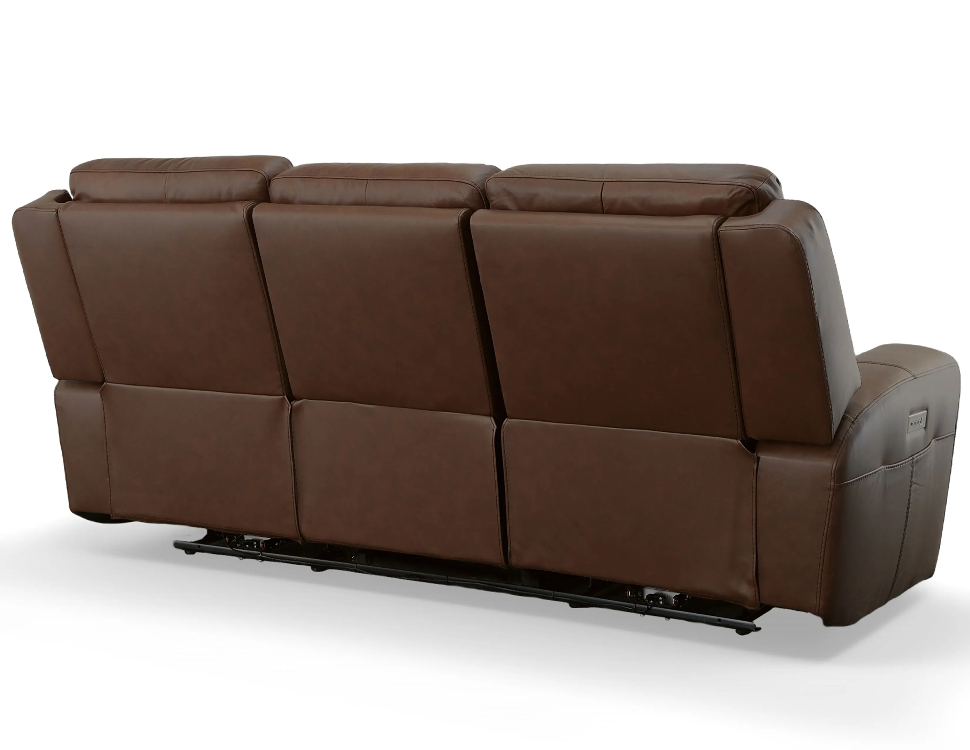 Barnett Power Reclining Loveseat with Console and Power Headrests and Lumbar (Chocolate leather) in stock 13 Barnett Power Reclining Loveseat with Console and Power Headrests and Lumbar (Chocolate leather) in stock