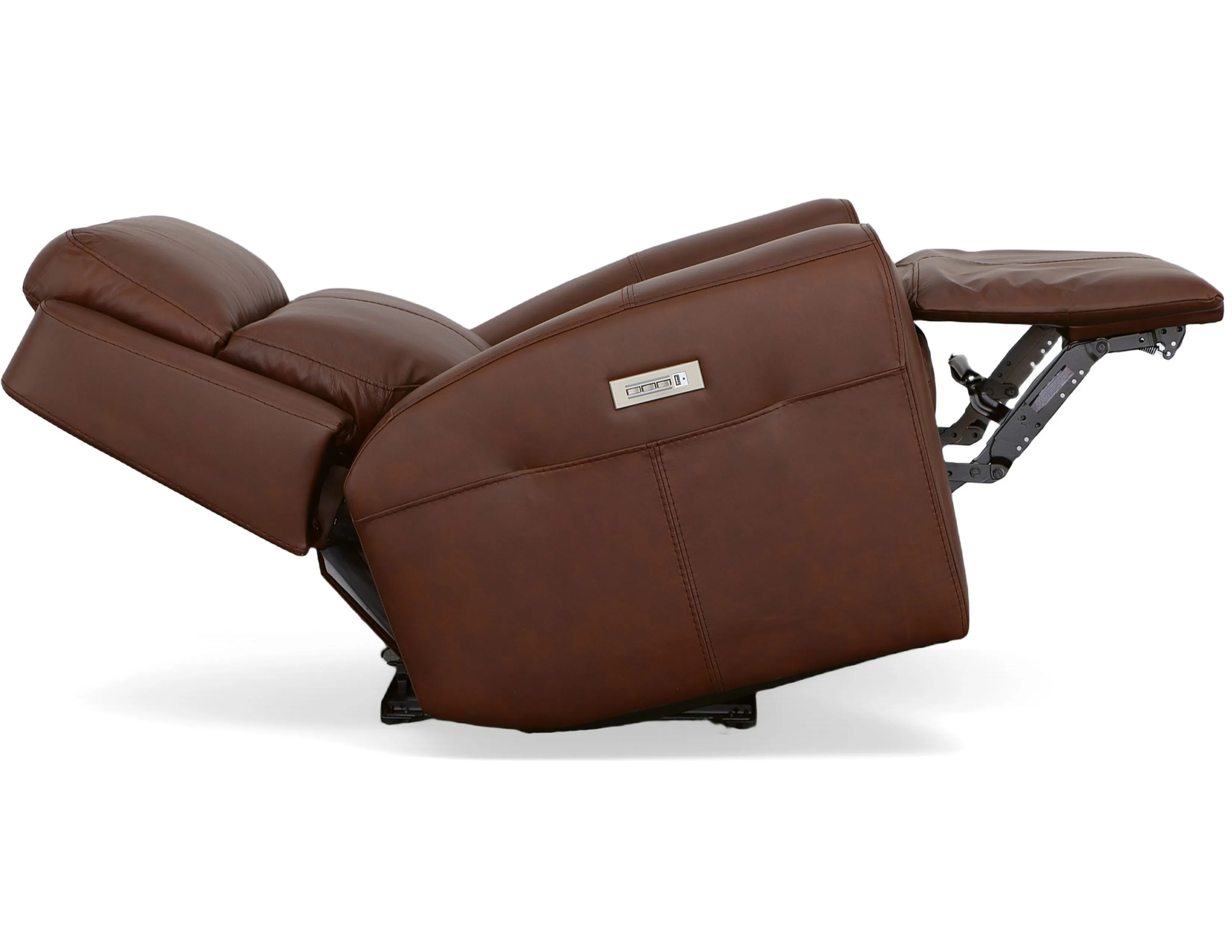 Barnett Power Reclining Loveseat with Console and Power Headrests and Lumbar (Chocolate leather) in stock 20 Barnett Power Reclining Loveseat with Console and Power Headrests and Lumbar (Chocolate leather) in stock