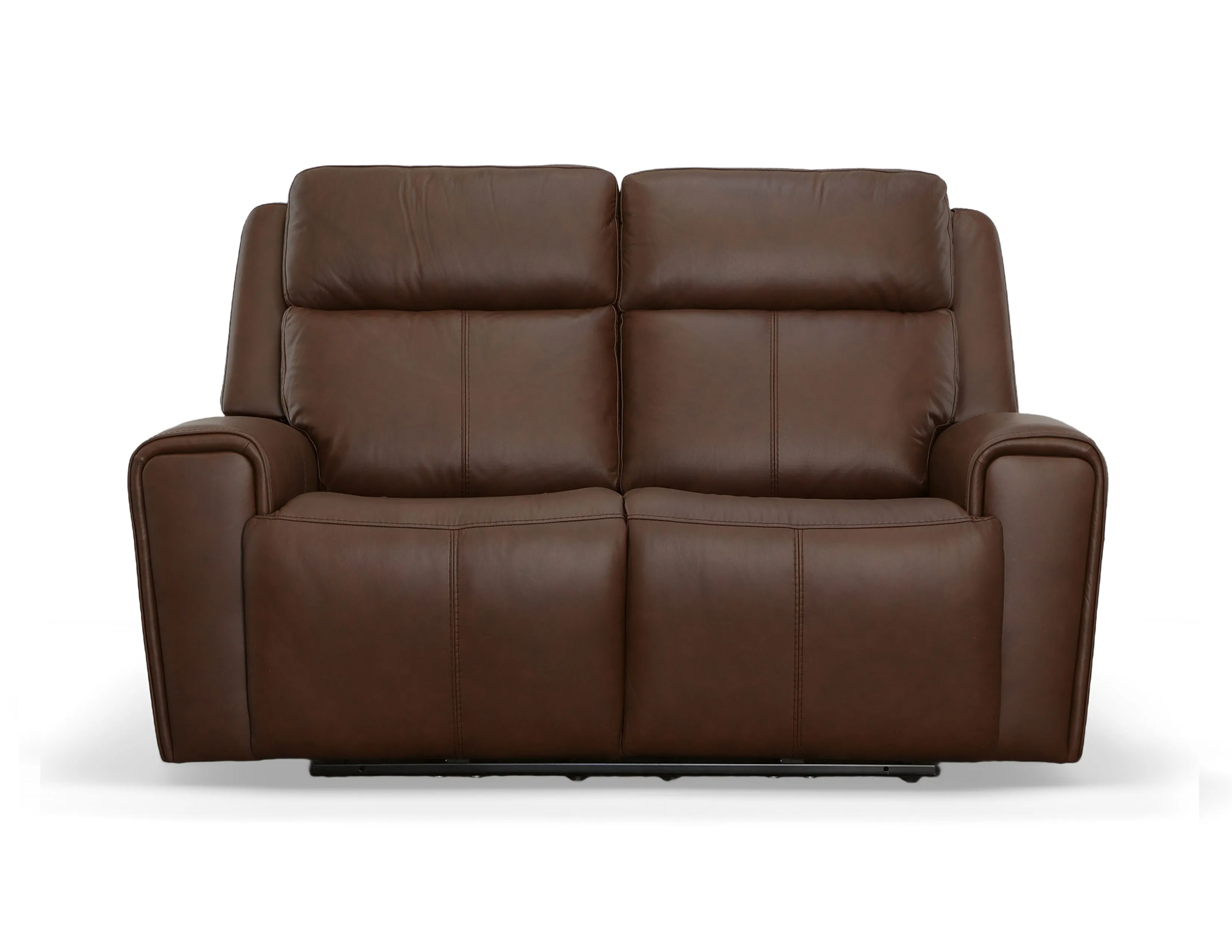 Barnett Power Reclining Loveseat with Console and Power Headrests and Lumbar (Chocolate leather) in stock 21 Barnett Power Reclining Loveseat with Console and Power Headrests and Lumbar (Chocolate leather) in stock