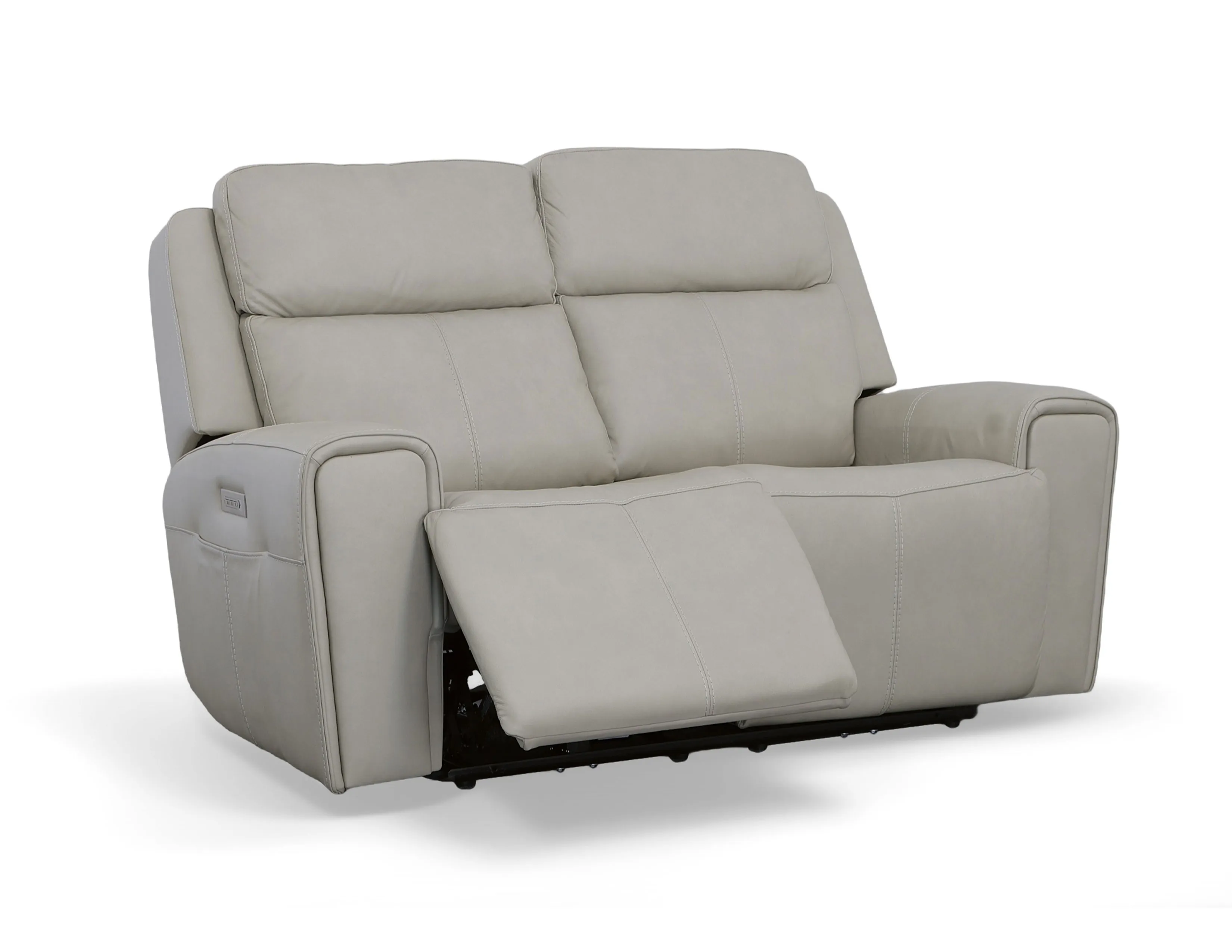 Barnett Power Reclining Loveseat with Console and Power Headrests and Lumbar (Chocolate leather) in stock 24 Barnett Power Reclining Loveseat with Console and Power Headrests and Lumbar (Chocolate leather) in stock
