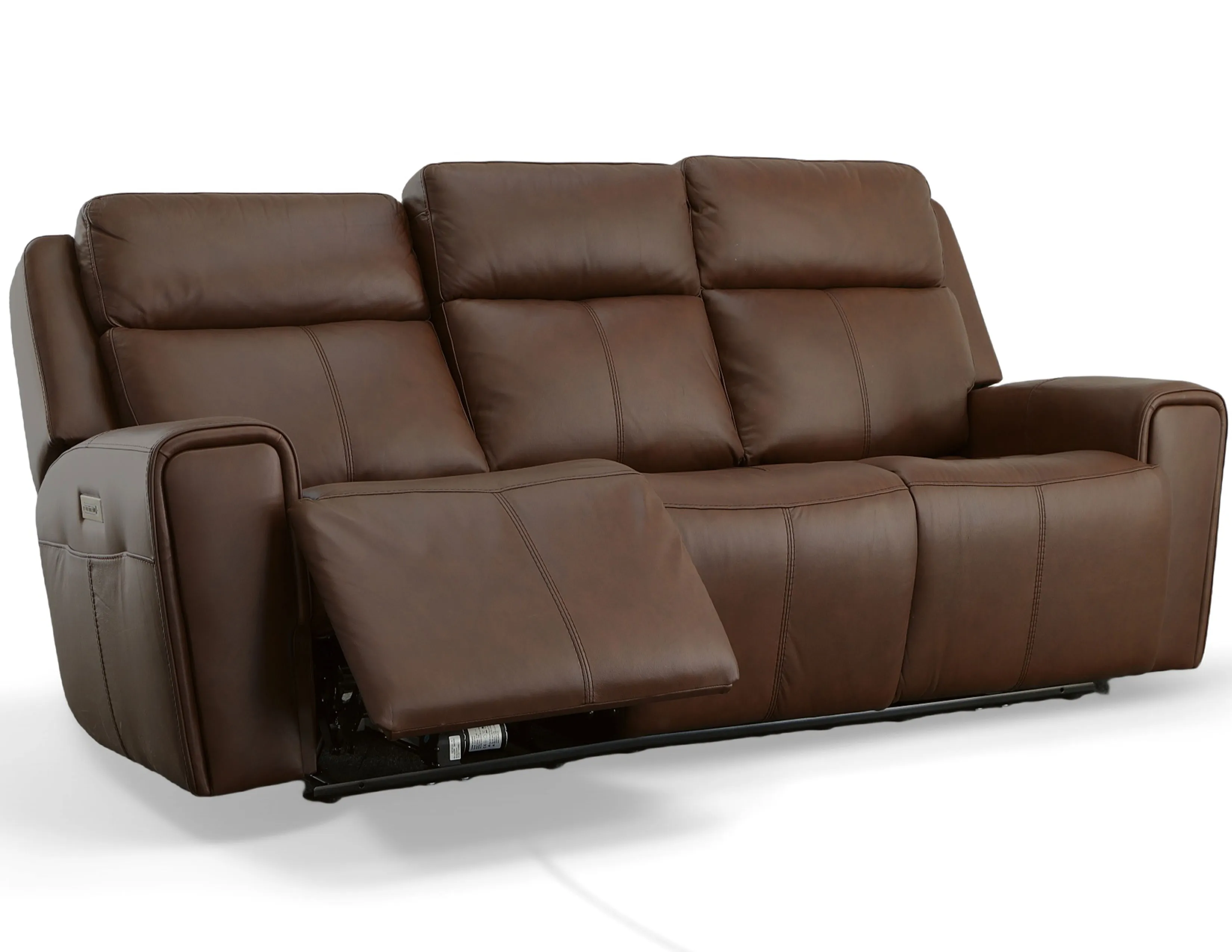 Barnett Power Reclining Loveseat with Console and Power Headrests and Lumbar (Chocolate leather) in stock 9 Barnett Power Reclining Loveseat with Console and Power Headrests and Lumbar (Chocolate leather) in stock