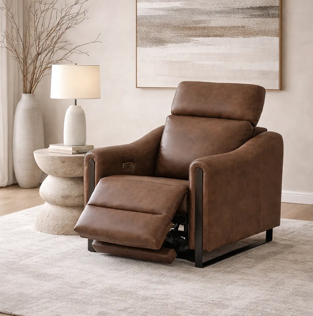 John Dual Power Reclining Sofa — Available in Standard & Wide Cushions, 140+ Leather Options, and 78", 82", or 110" Widths 17 John Dual Power Reclining Sofa — Available in Standard & Wide Cushions, 140+ Leather Options, and 78", 82", or 110" Widths